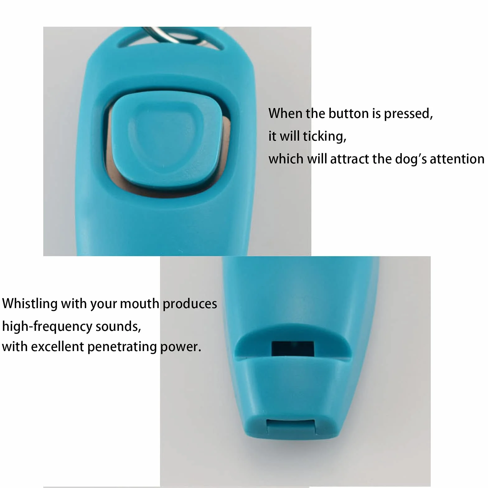 Clicker et sifflet 2 en 1 pour chien et chat Rouge