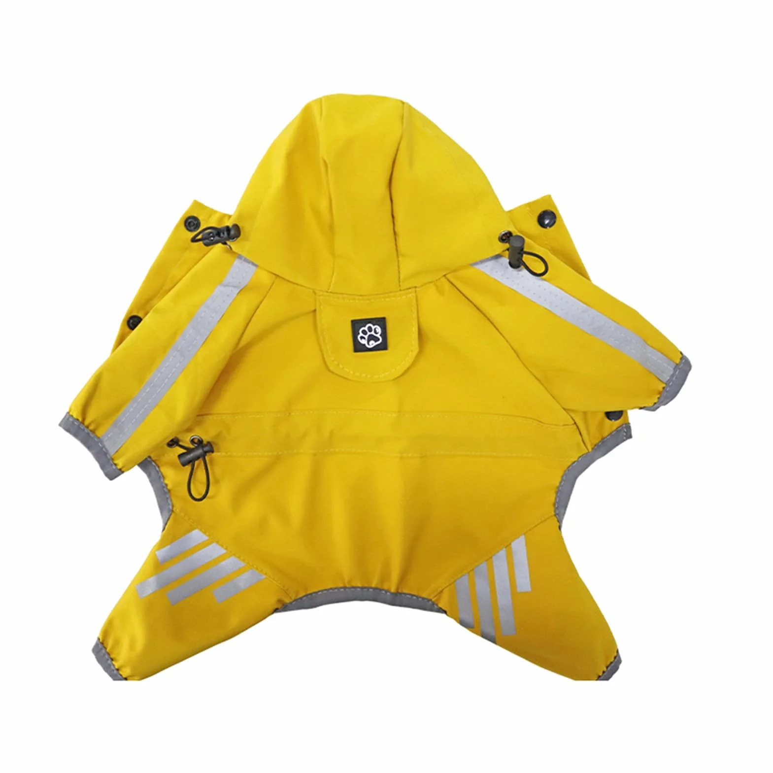 Manteau de pluie imperméable réfléchissant pour chien avec bandes réfléchissantes à quatre pattes