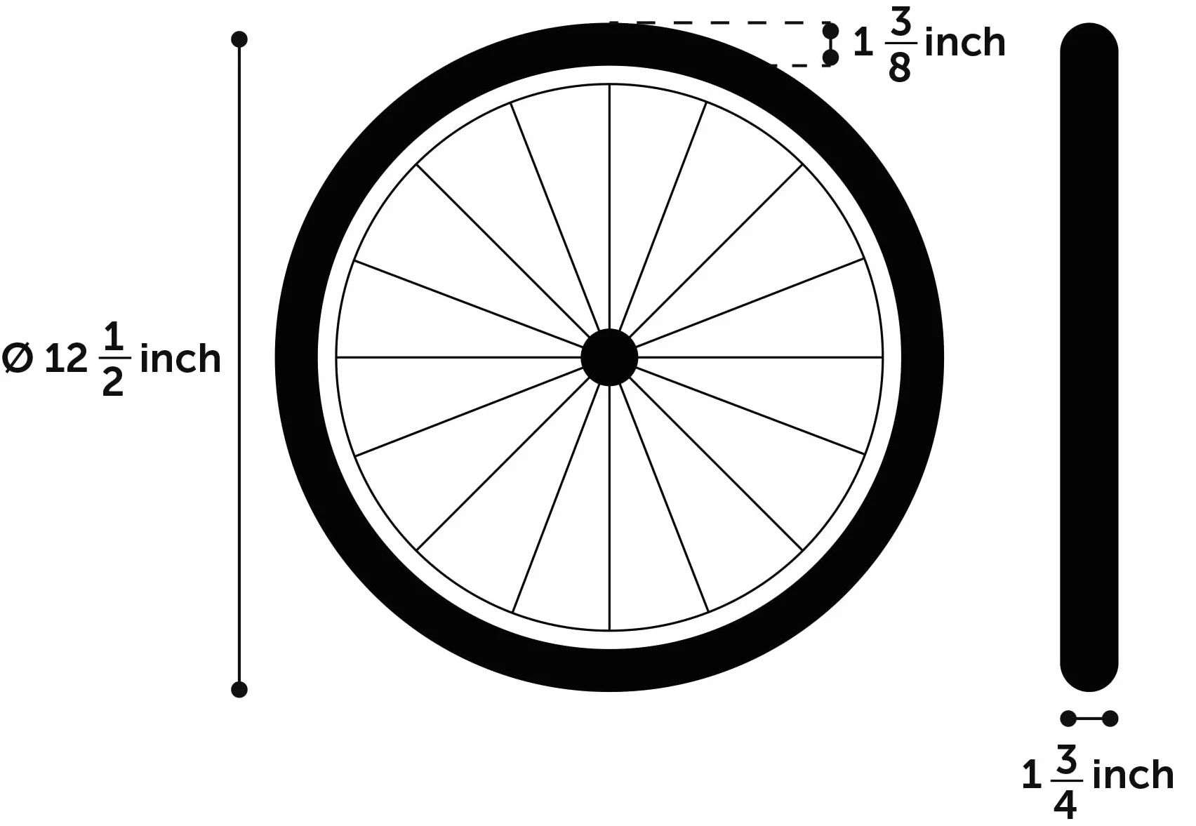 Roue DE Rechange REMORQUE DE Velo Romero