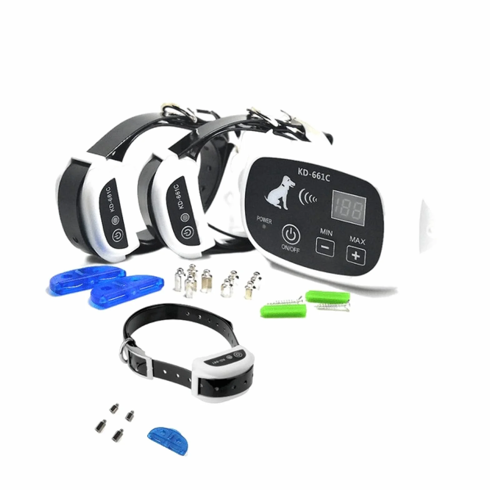 Système de clôture électronique sans fil étanche pour chien 1-3 animaux 0-100 niveau collier de dressage 661C