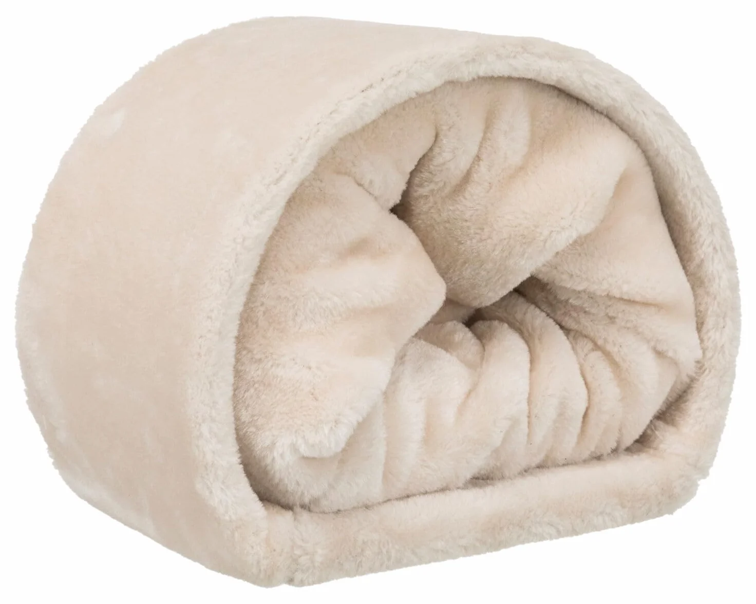 Trixie Tunnel Douillet pour Lapins/Petits Rongeurs Peluche Beige 27 × 21 × 80 cm