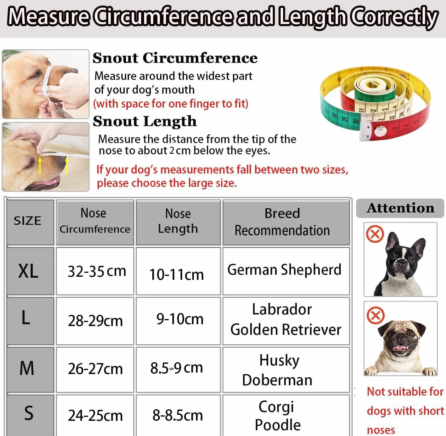 Muselière pour Chien Empêche de Mâcher/Manger/Mordre - Couvre Muselière Respirante, Réfléchissante et Ajustable - Anti Morsure (Noir-L)