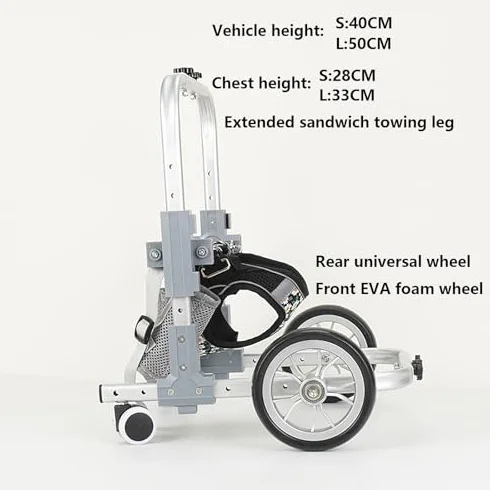 Fauteuil roulant réglable pour chien handicapé – Chariot de mobilité léger