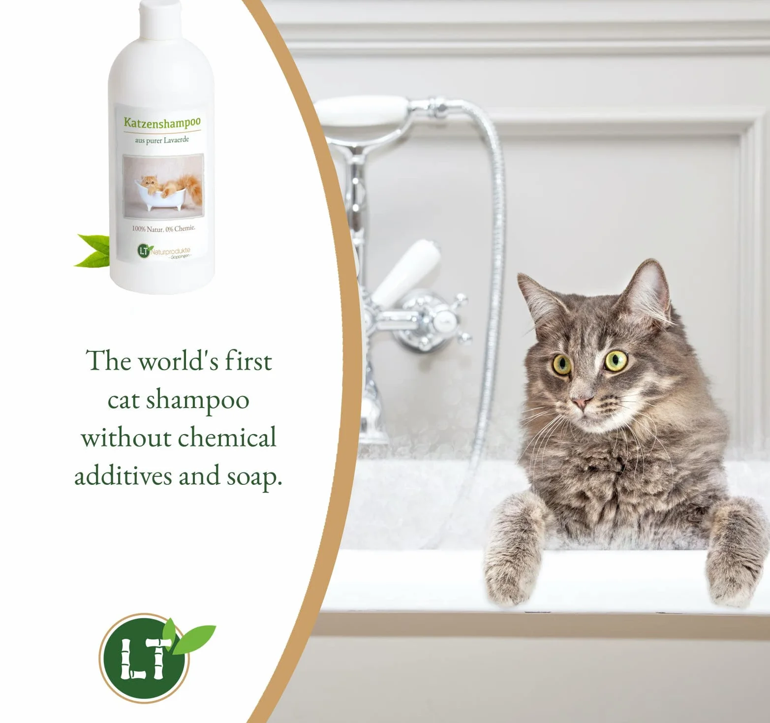 Shampoing pour Chat Bio Hypoallergénique Anti-démangeaisons au Ghassoul Marocain 500 ML
