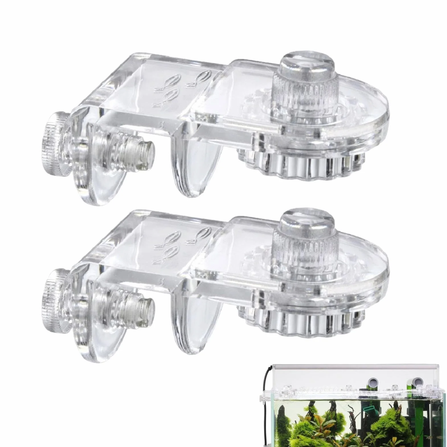 Clips de couvercle d'aquarium sans bord | Pince de filet anti-saut en acrylique – Accessoires d'aquarium