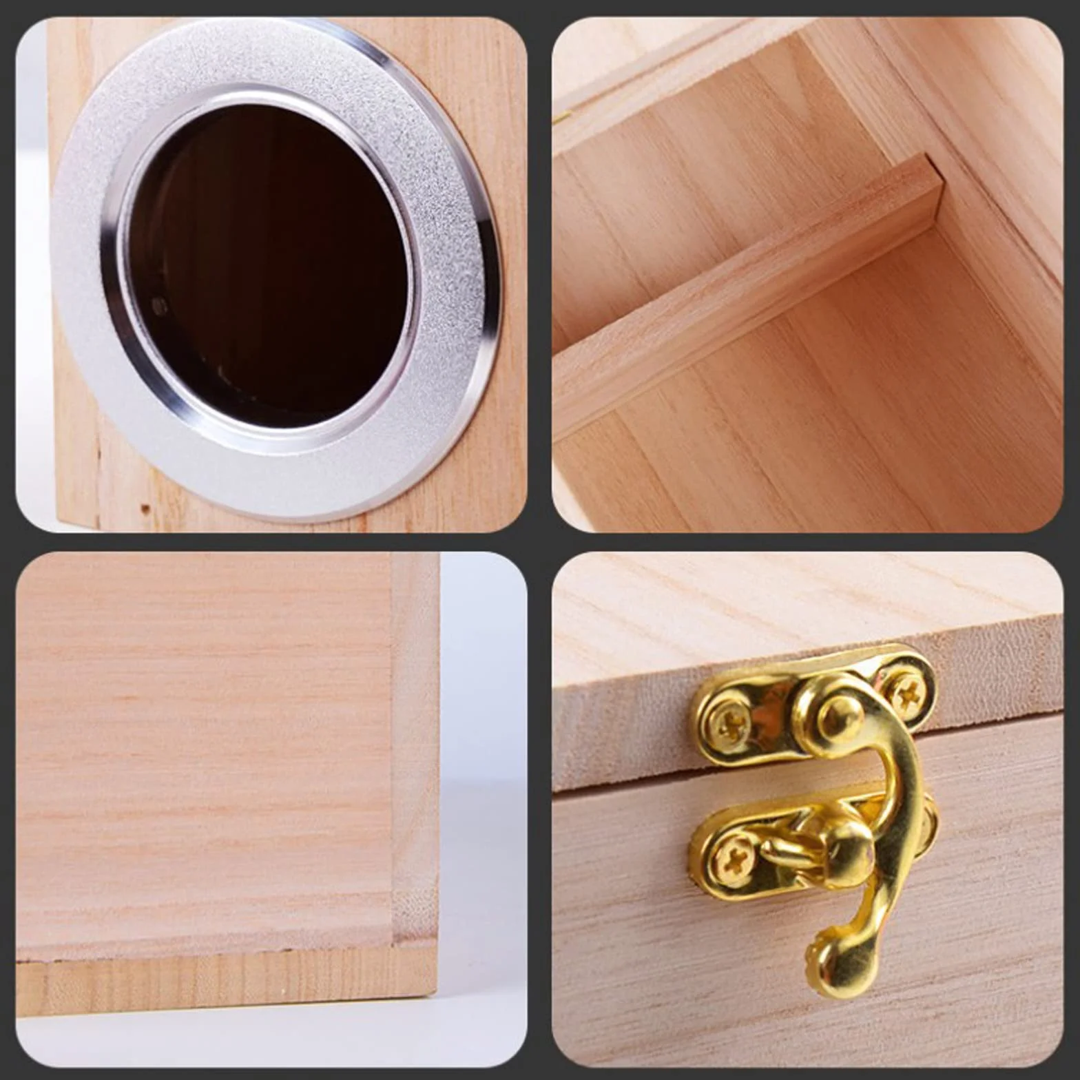 Nichoir à Perruches Extra Large Fabriqué à La Main Bois Naturel 3 Perchoirs Cage d'Élevage pour Calopsittes Perroquets Oiseaux Petite et Moyenne Taille