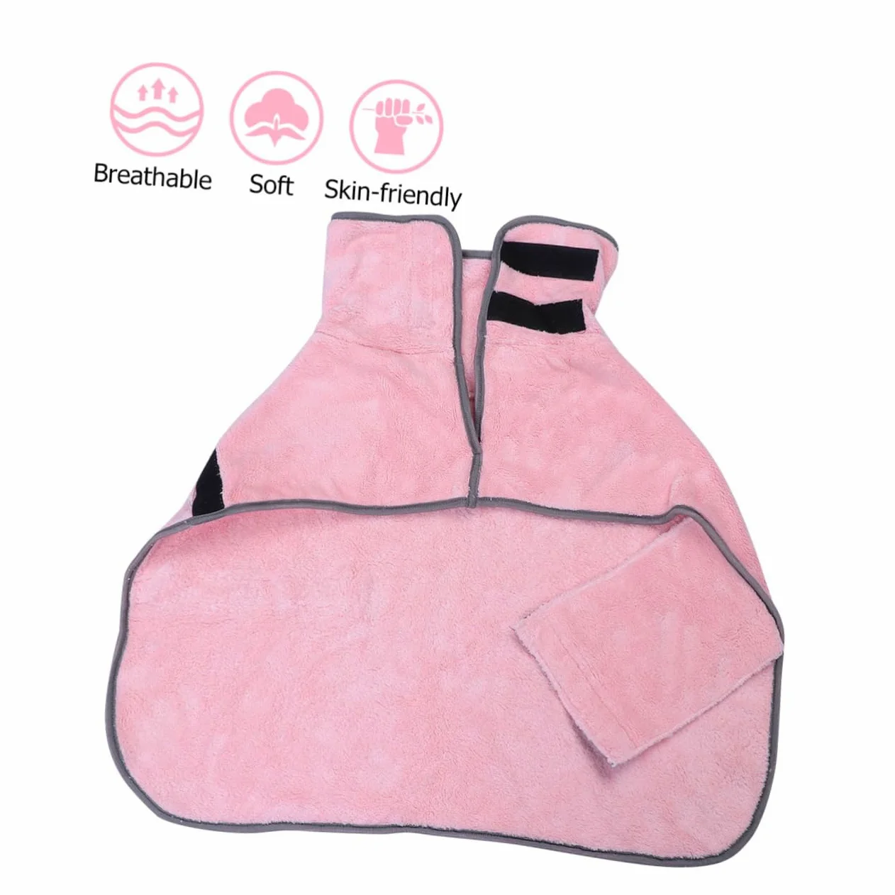 FRCOLOR 3 Pièces Peignoir pour Chien Peignoirs pour Chiens Robe De Serviette De Chien Serviette en Microfibre Pyjama pour Animaux De Compagnie Bain De Chien Super Absorbant Rose Provisions