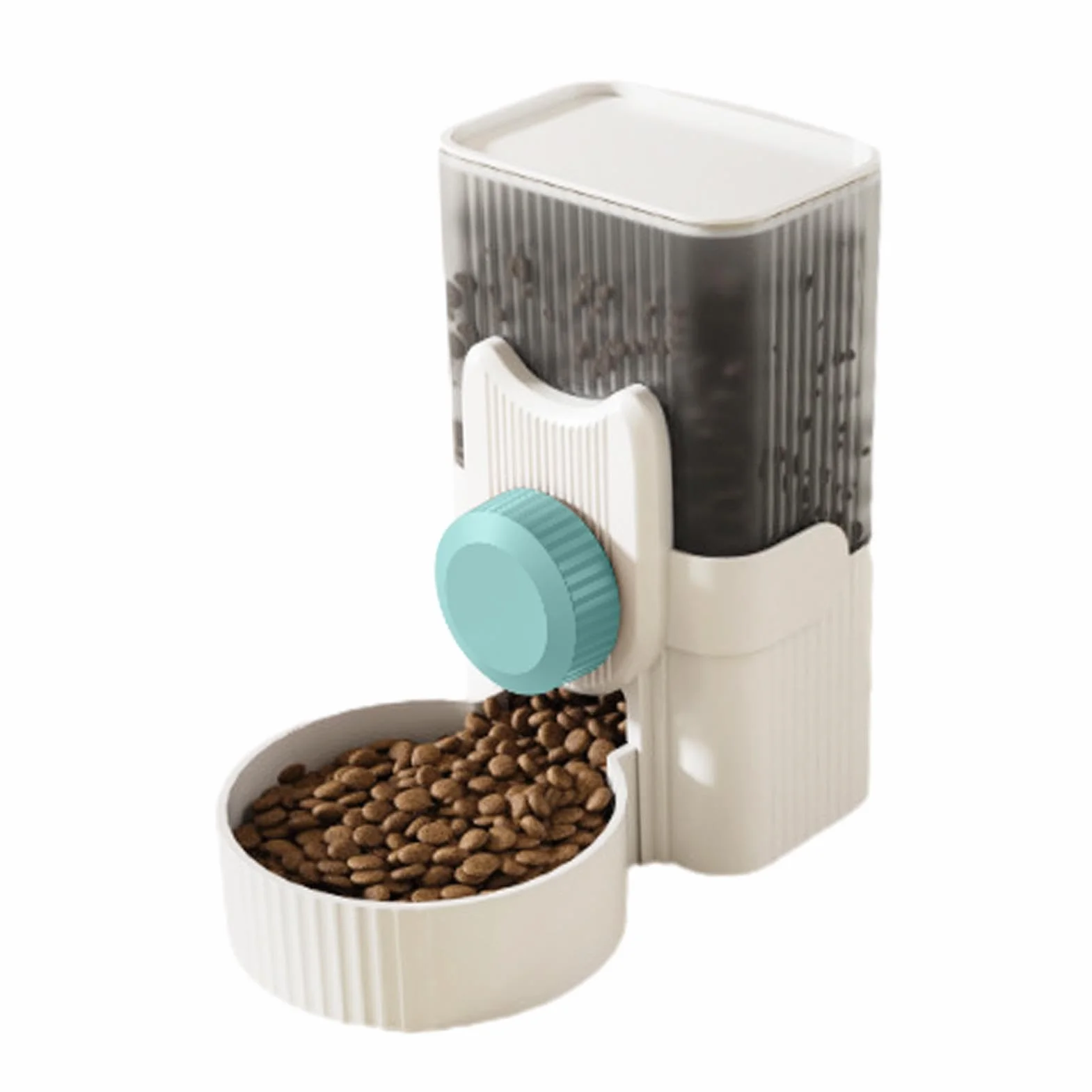 Distributeur Automatique de Nourriture 1000ml pour Petits Animaux, Mangeoire Suspendue pour Cage Chiot Lapin