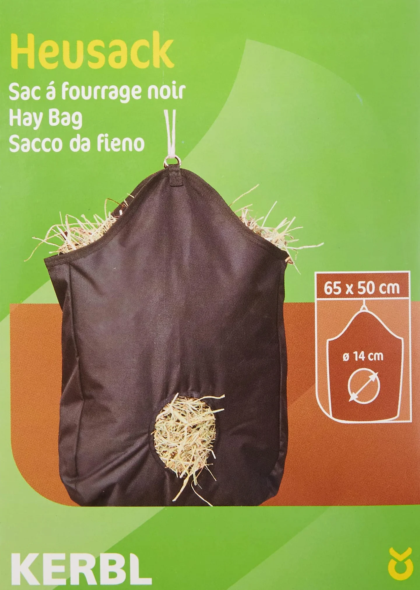 Kerbl Cheval Sac à Fourrage Noir