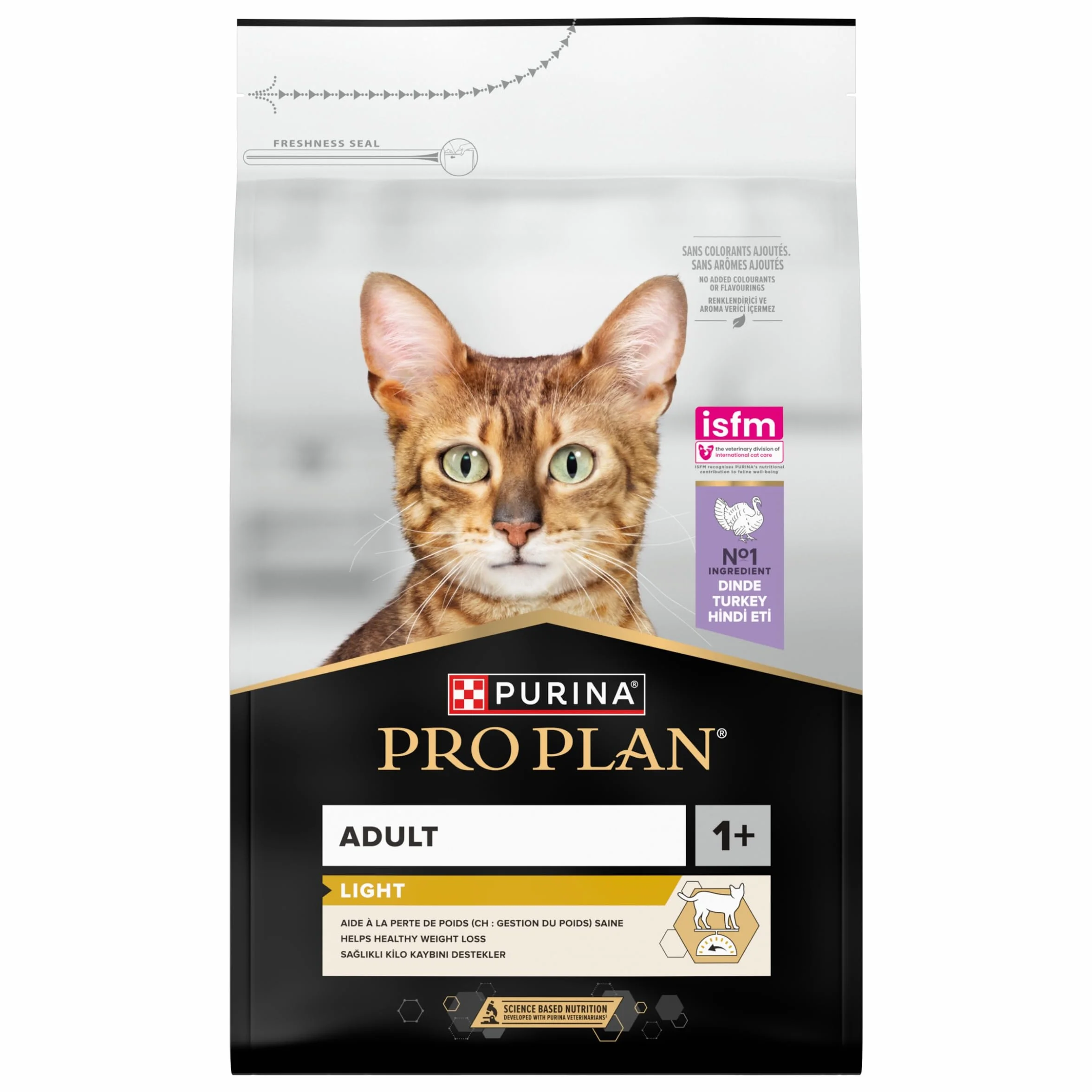 PURINA PRO PLAN Light Croquettes Chat Adulte Surpoids Faibles Matières Grasses Dinde 3KG