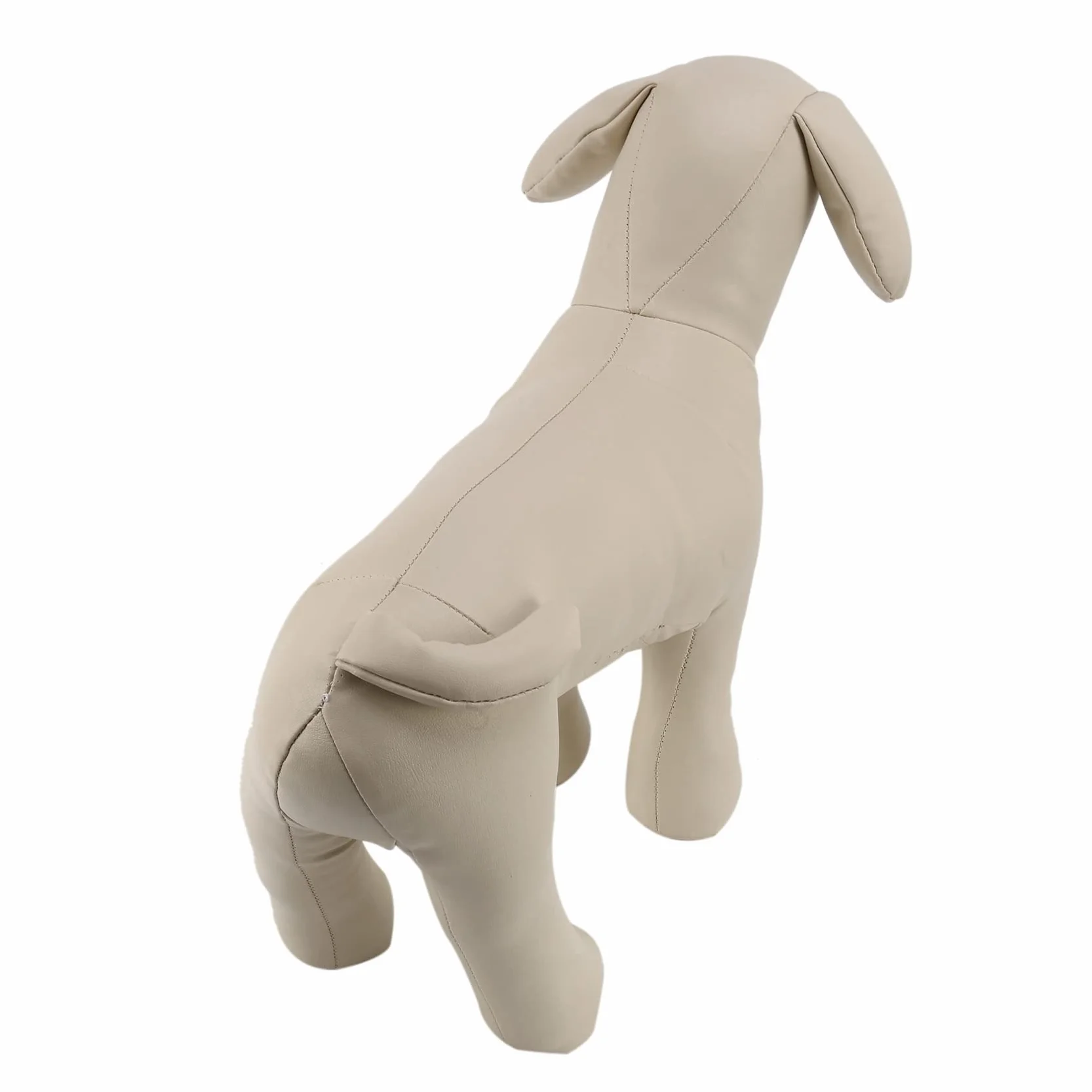 Mannequin Chien Cuir Modèle Chien Position Debout Mannequin Affichage Animal Compagnie Blanc