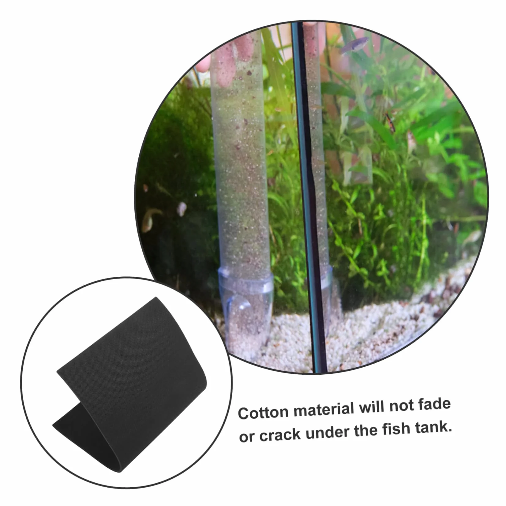 INOOMP Tapis pour Aquarium Protecteur Mousse Non Black Coton