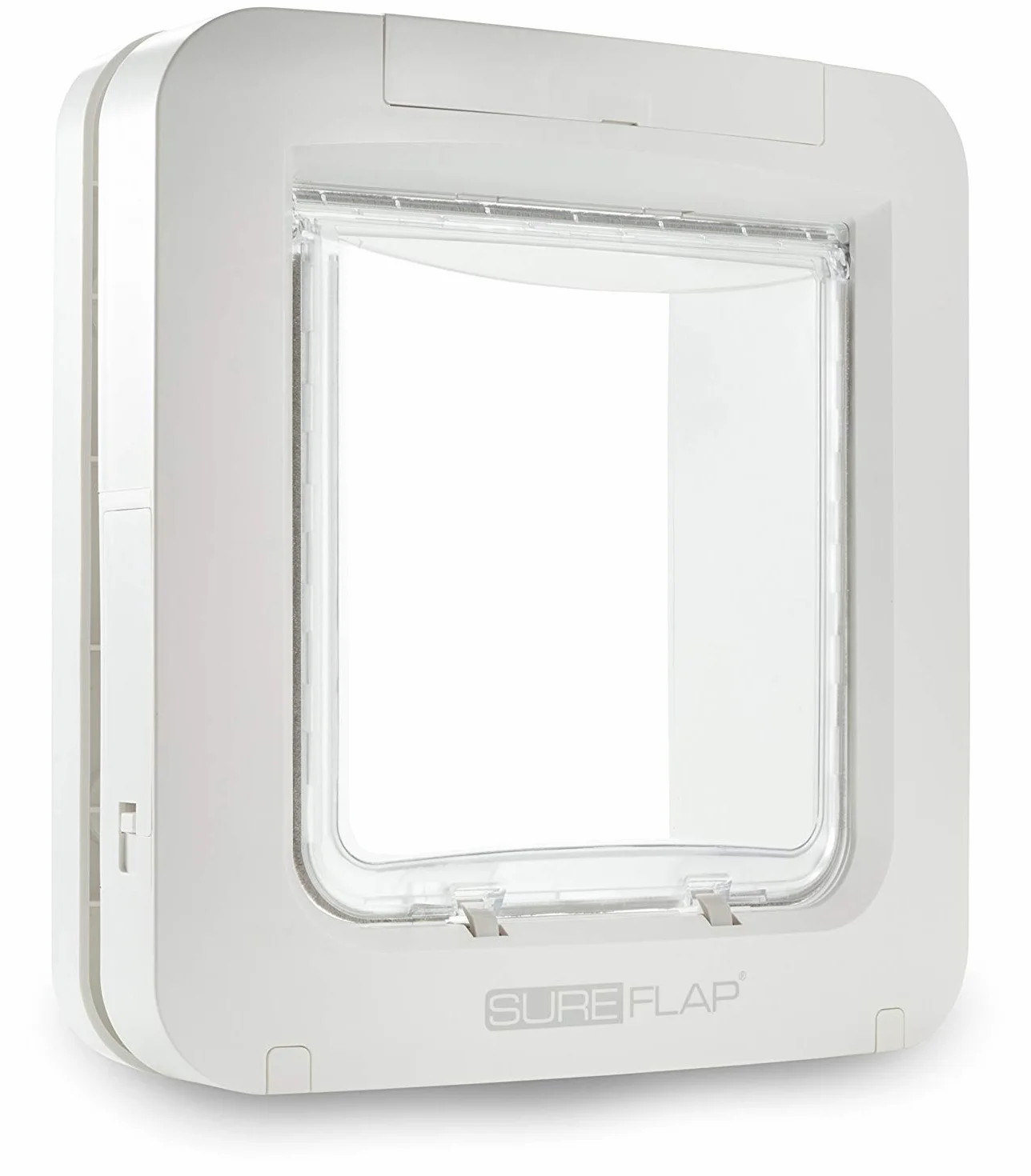 SureFlap Sure Petcare Grande chatière à Puce électronique pour Chats et Petits Chiens, Fonction Couvre-feu, Blanc