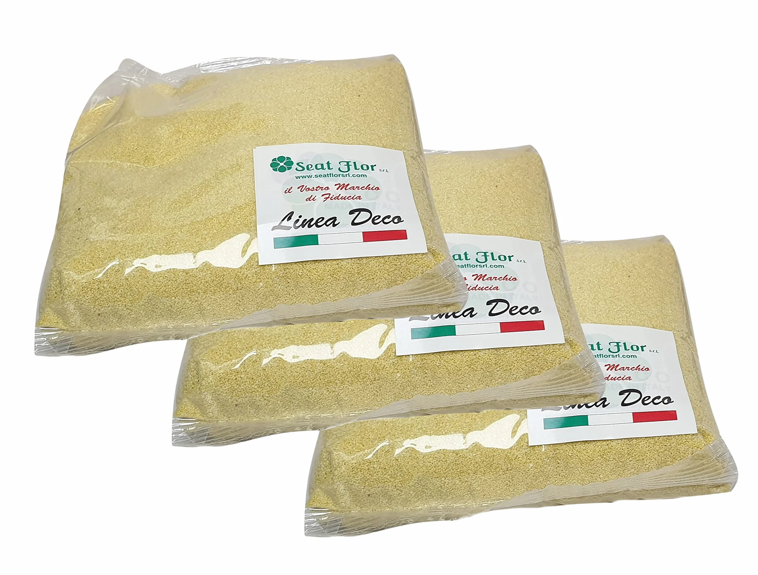 Sable coloré pour décoration pots 0,5 mm sac 3 kg champagne