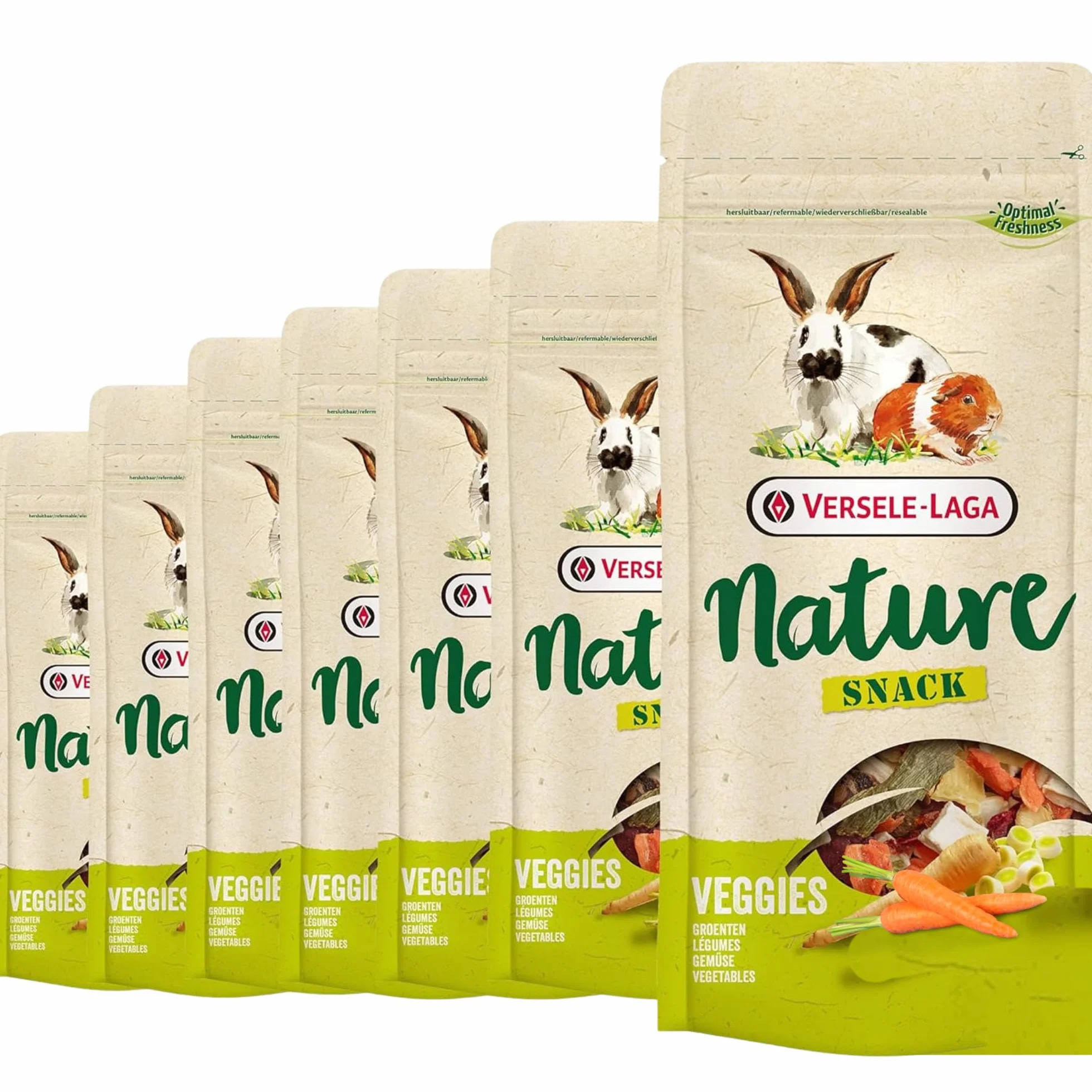 VERSELE-LAGA Nature Snack Veggies Mélange de Légumes pour Lapins et Rongeurs 7x85g