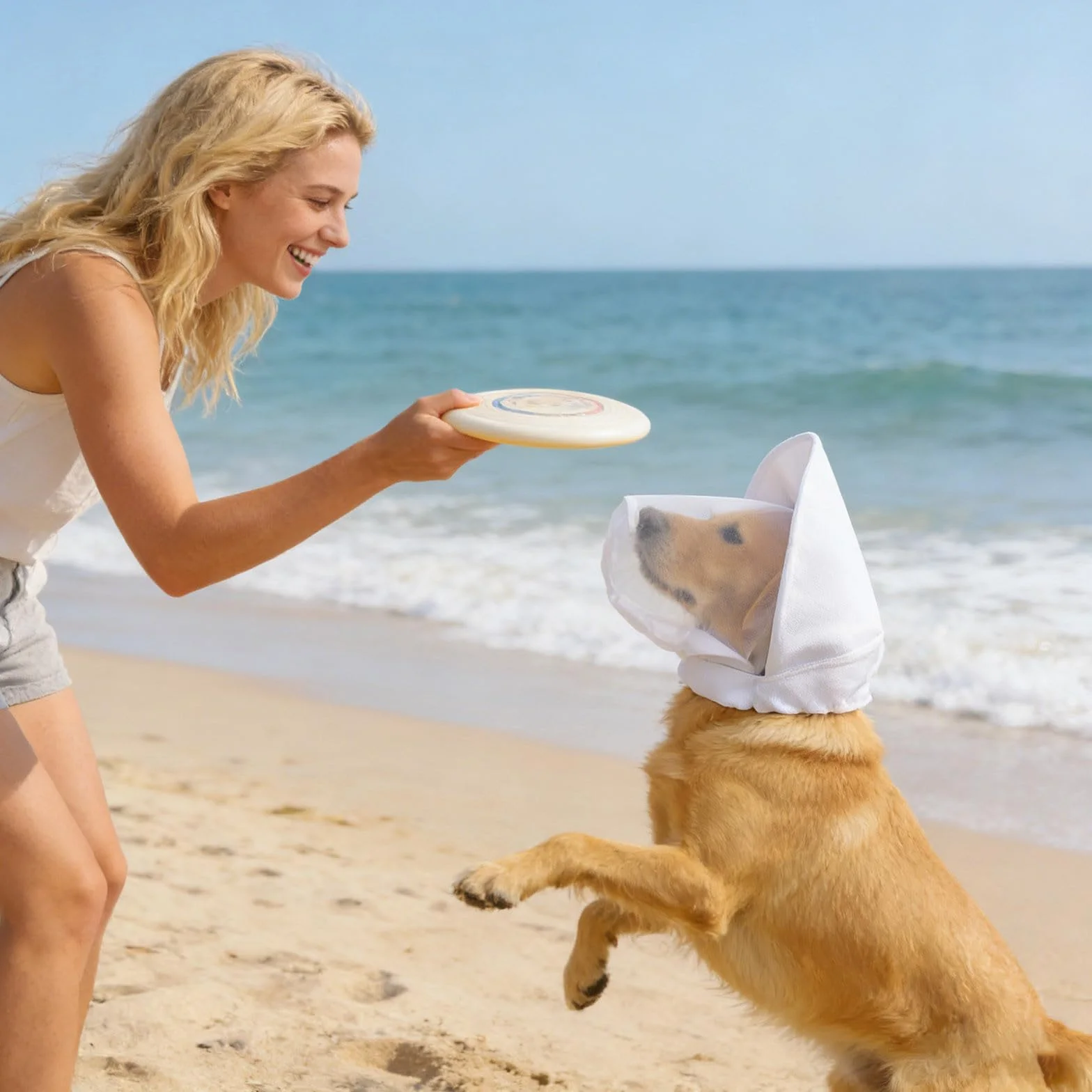 Réseau pour la tête de chien, respirant, réglable, protection de la tête en tissu maillé pour les chiens en plein air – pour les races petites et moyennes, les chiots, les voyages, les activités de