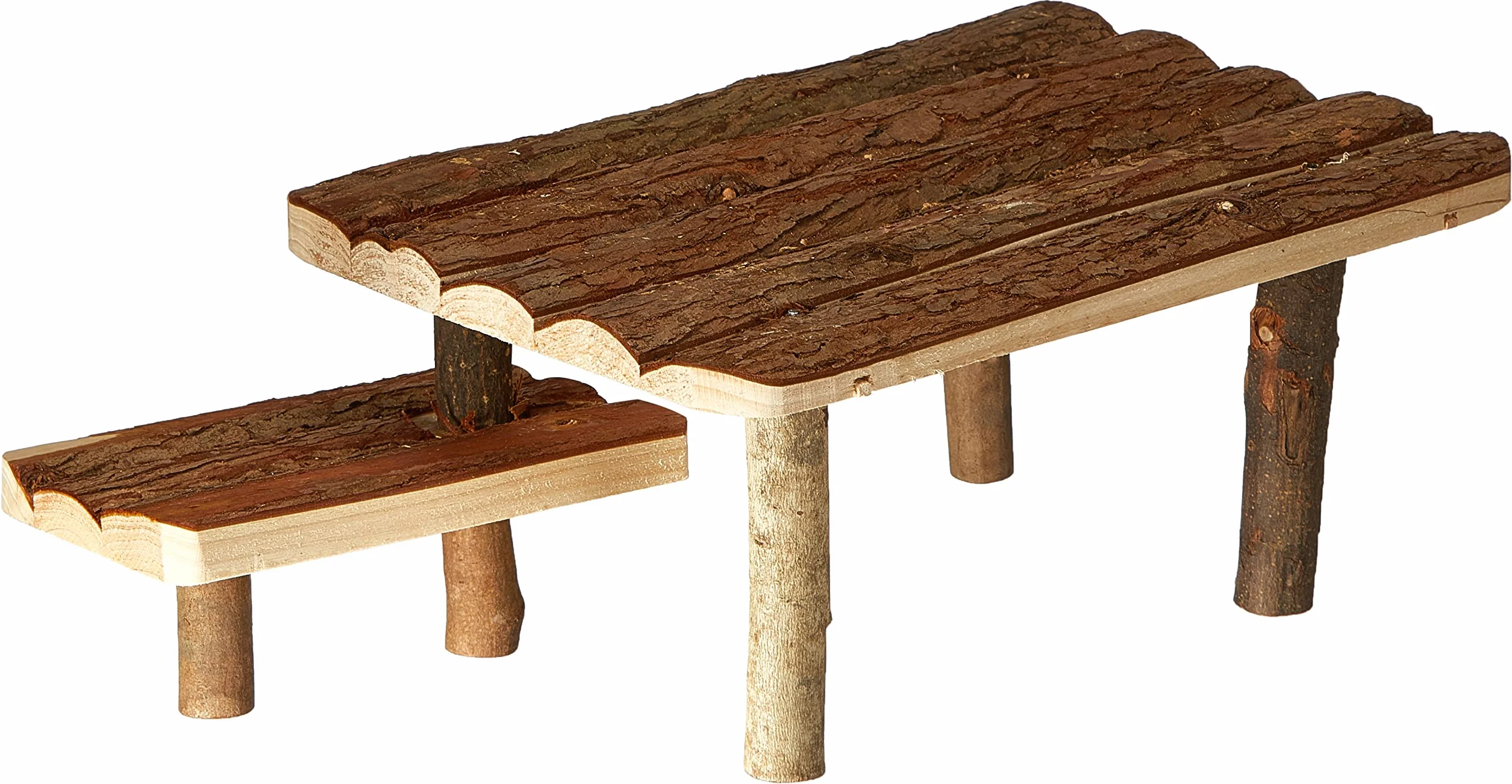 Trixie 62262 Natural Living Bjork Abri et Plateforme avec escalier pour Lapin ou Petit Rongeur 37 × 17 × 28 cm