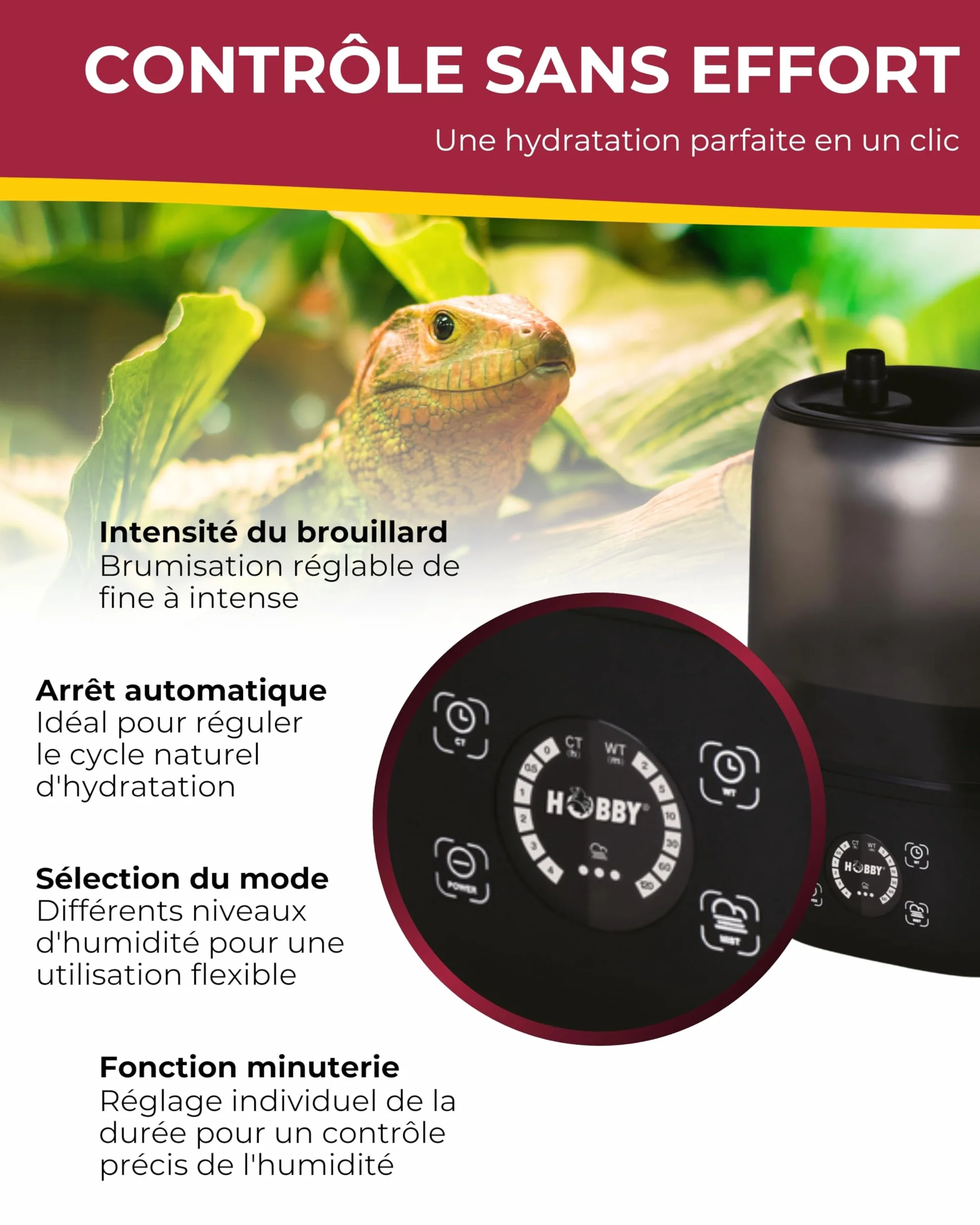 HOBBY Terraristik Système de brumisation numérique pour terrariums 4L