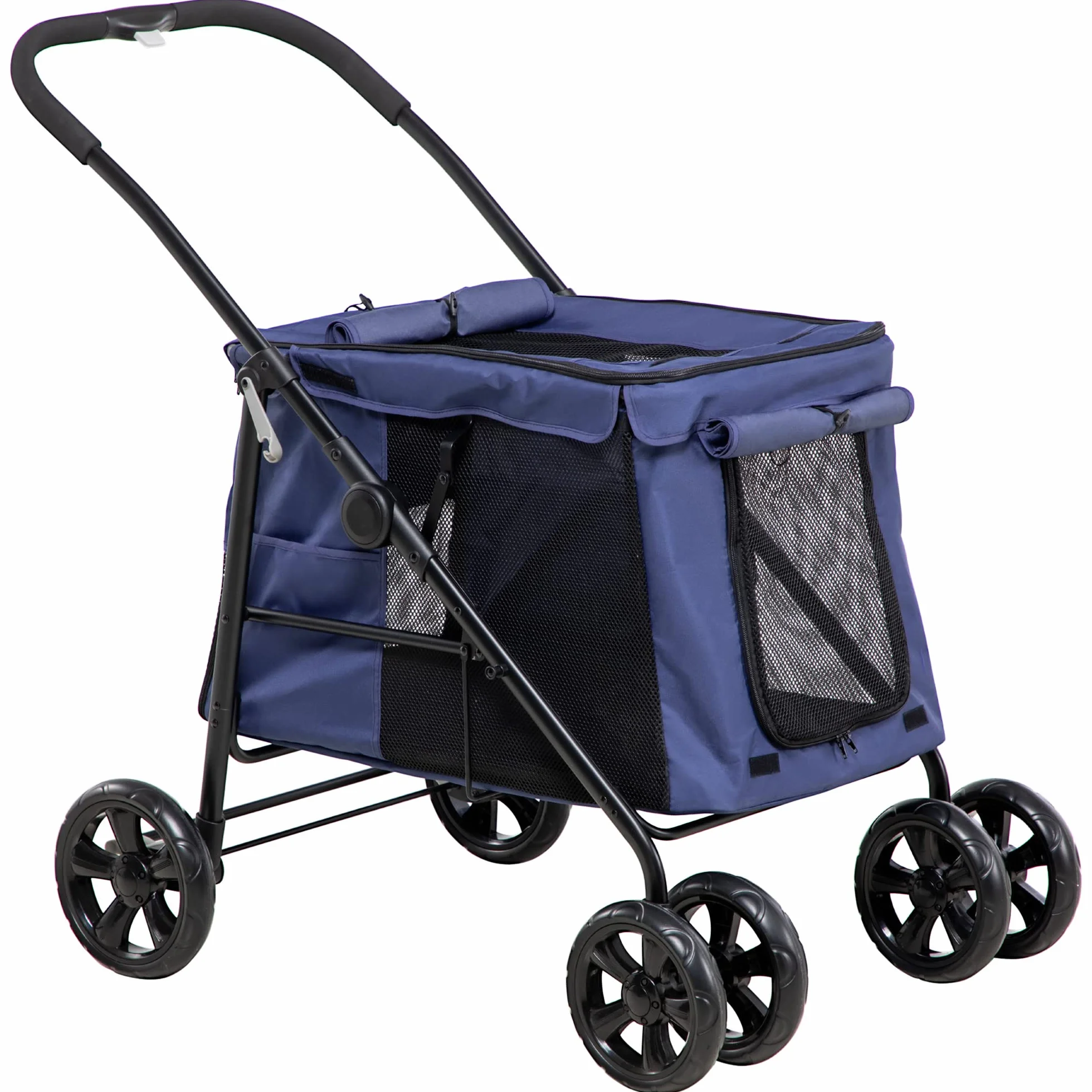 PawHut poussette pour chien pliable jusqu'à 20 kg avec coussin et poches
