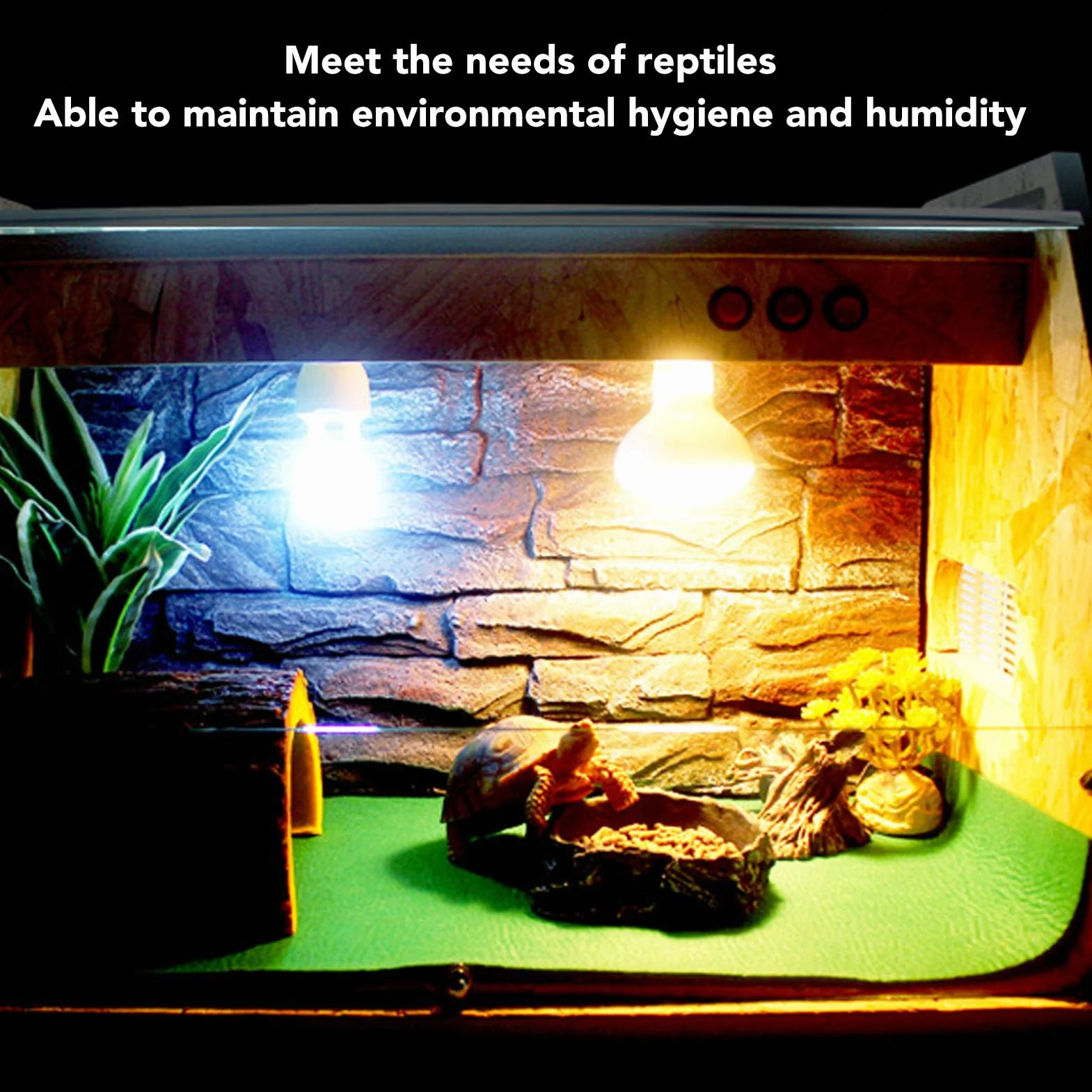 Tapis pour reptiles 100 x 40 cm absorbant respirant lavable réutilisable revêtement de terrarium