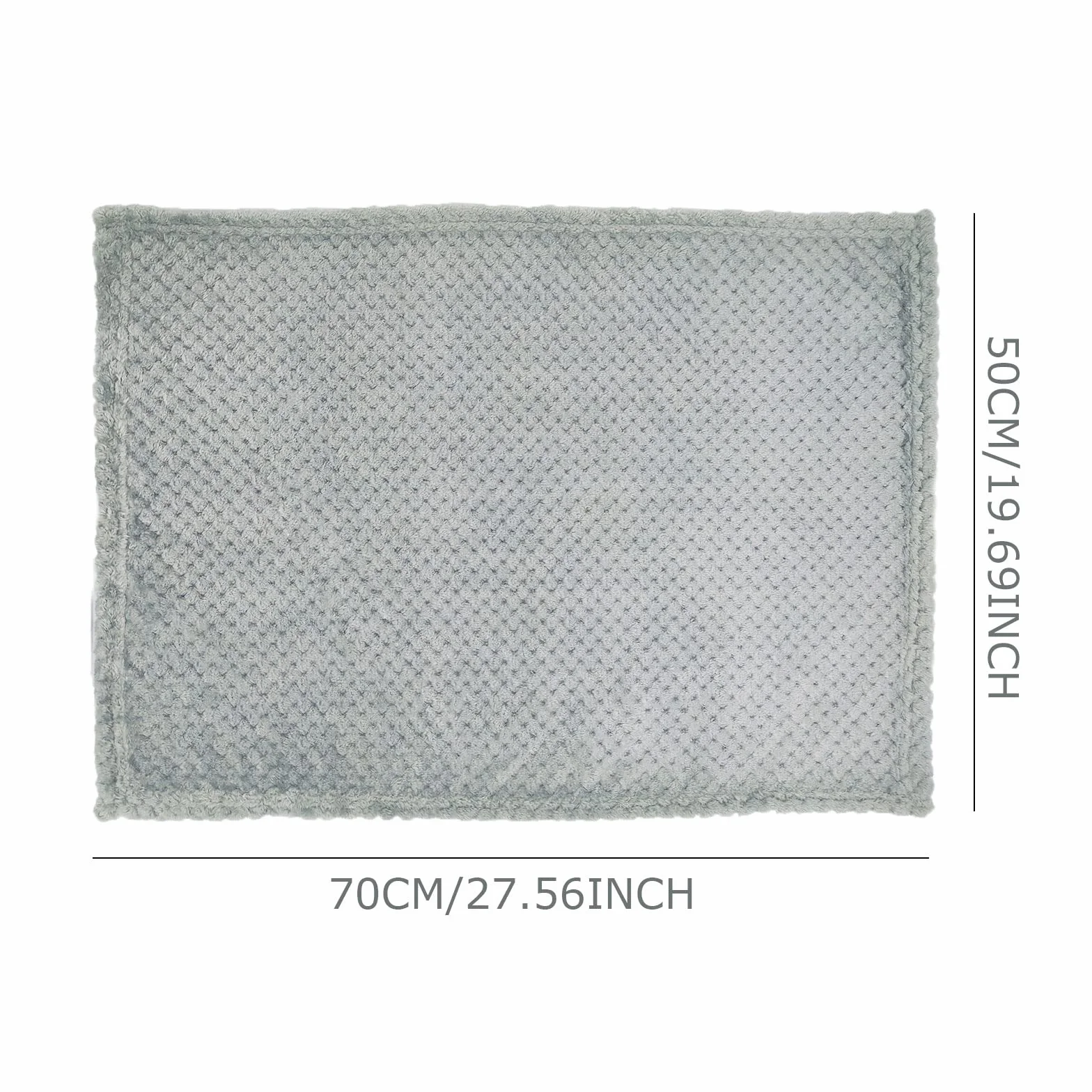 Couverture douce pour chien et chat en polaire lavable 70 x 50 cm gris