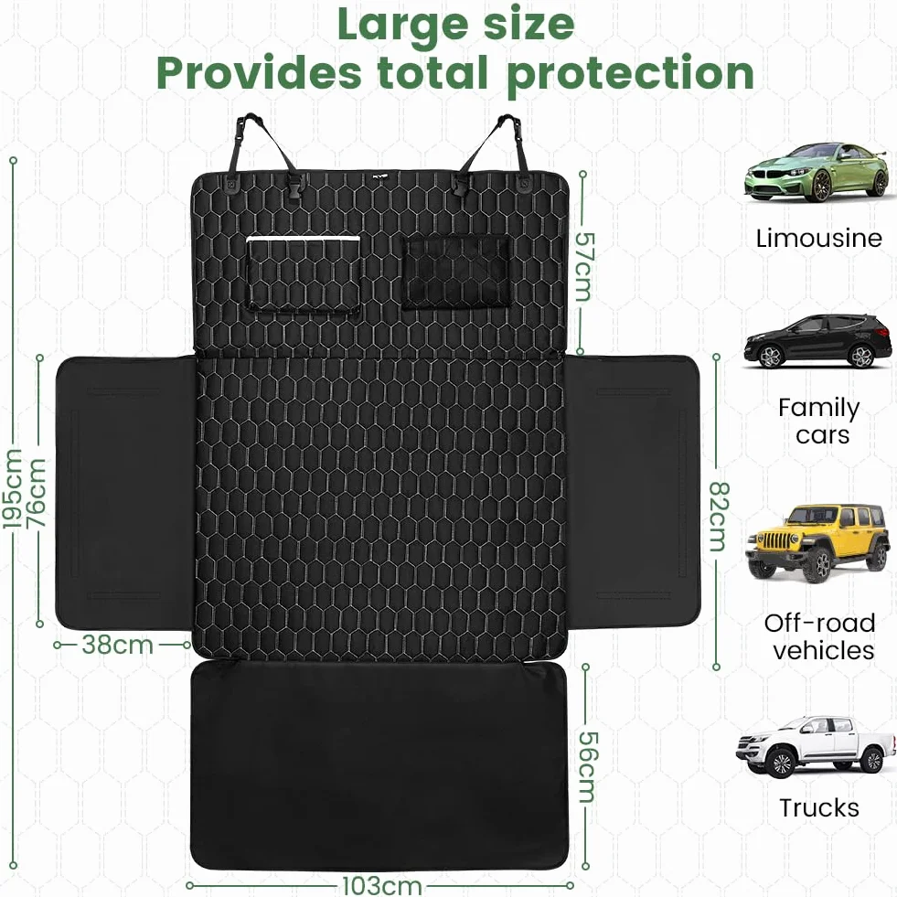 KYG Protection Housse de Coffre pour Chien Imperméable Antidérapant Pliable 195x103cm