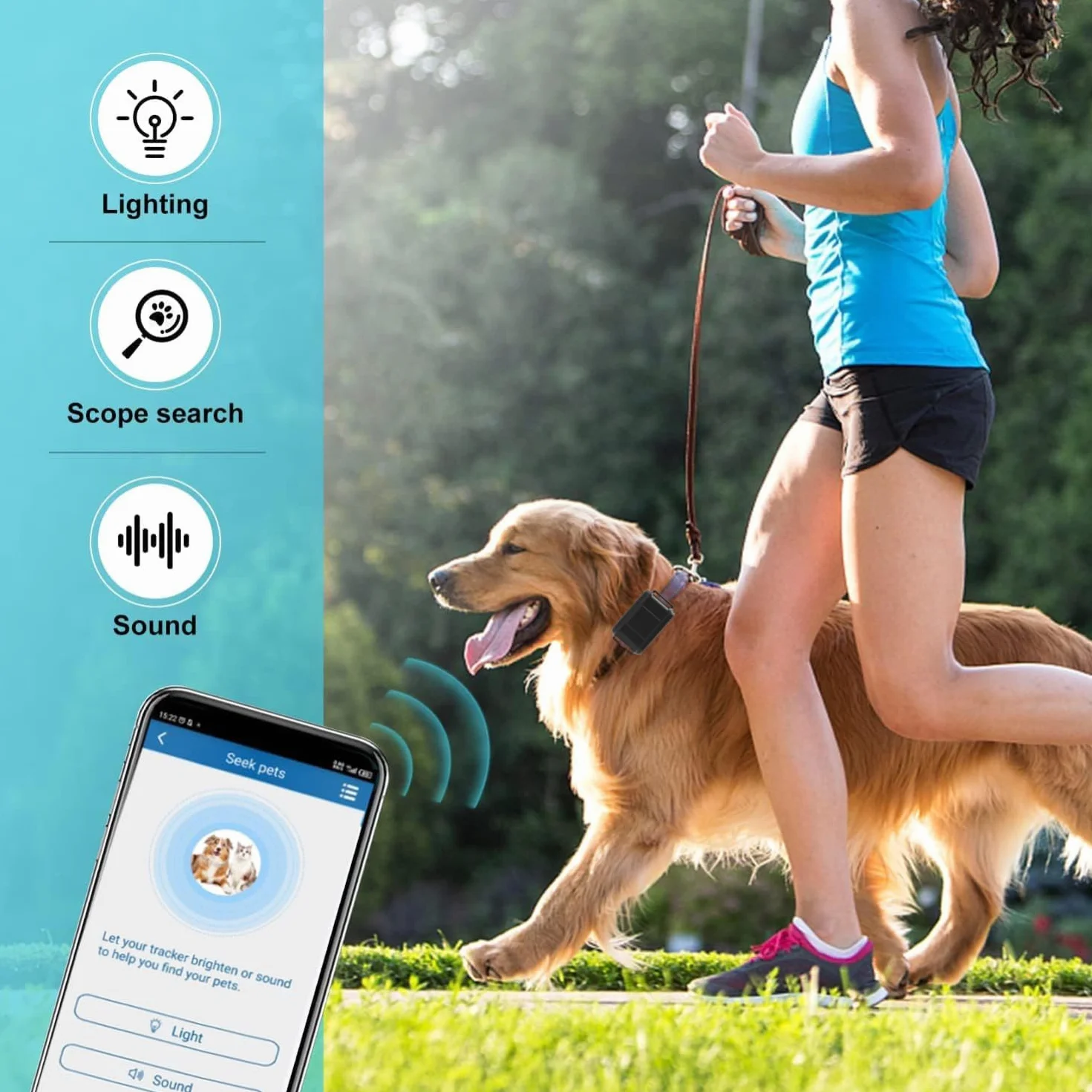 Collier GPS 4G TK919 Pro pour Chien Traceur Anti-Fugue Étanche Moniteur d'Activité