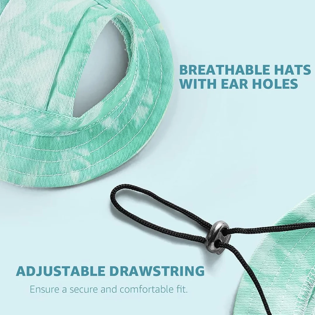 VisageVitalit Casquette pour Chien Baseball avec Trous Oreilles Petite Moyenne Grande Taille