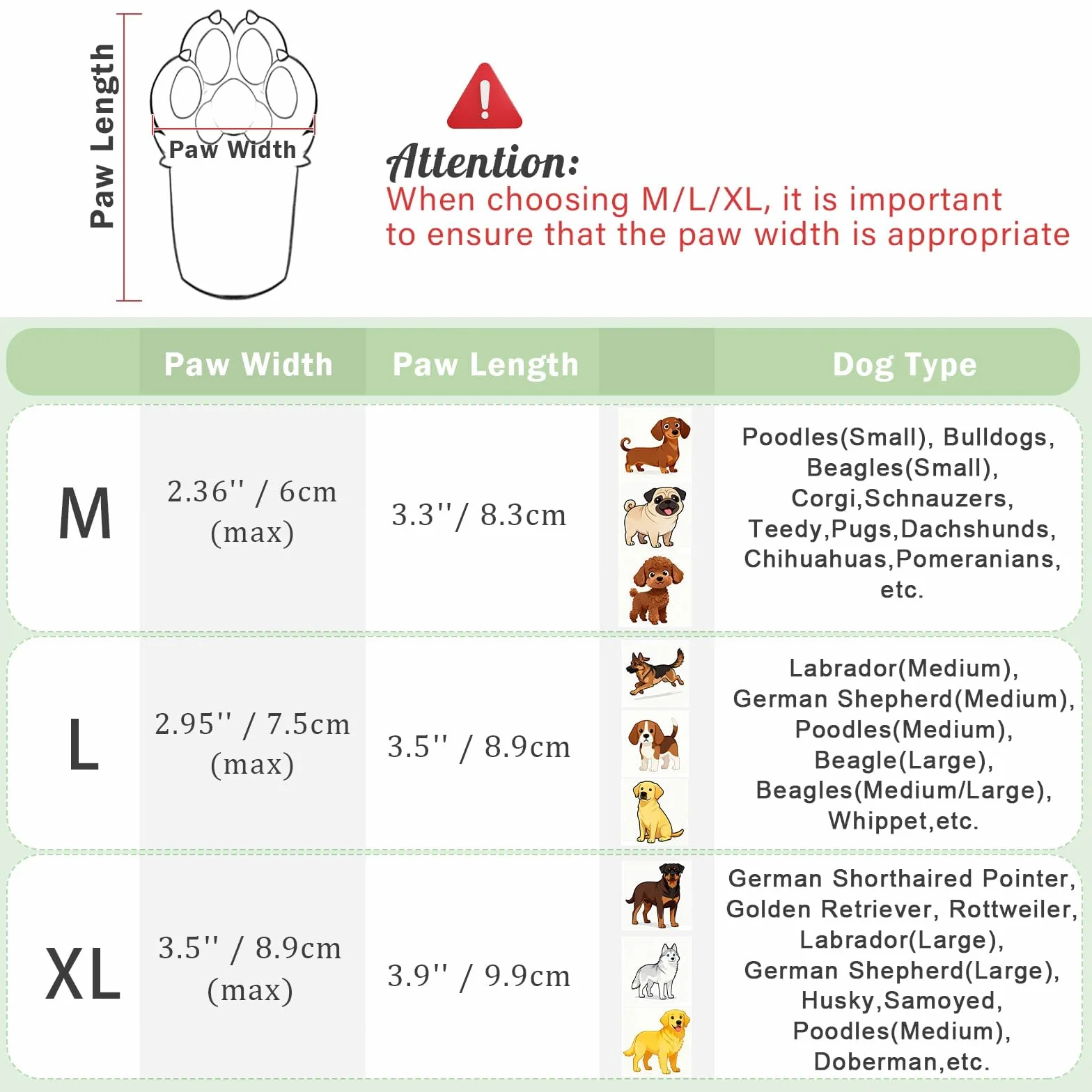 Chaussures Antidérapant pour Chiens en Silicone, 2PC Chaussettes de Protection, Bottes pour Chiens (M)