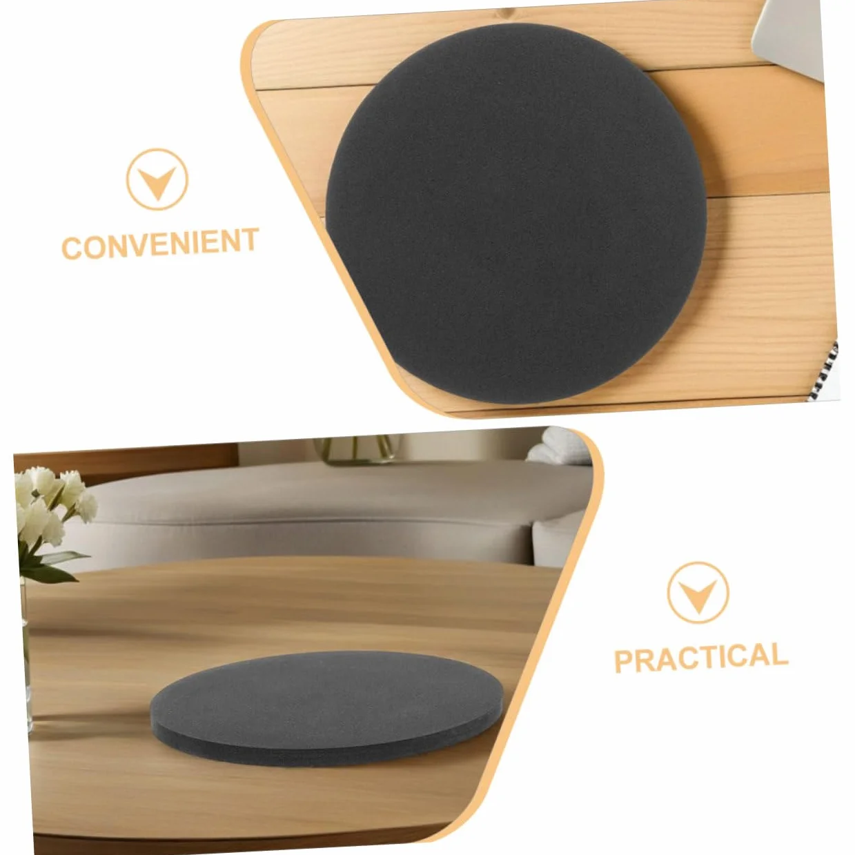 Coussin Antichoc pour Aquarium Rond Tapis Étanche Fond de Bocal Amortisseur Support Stable