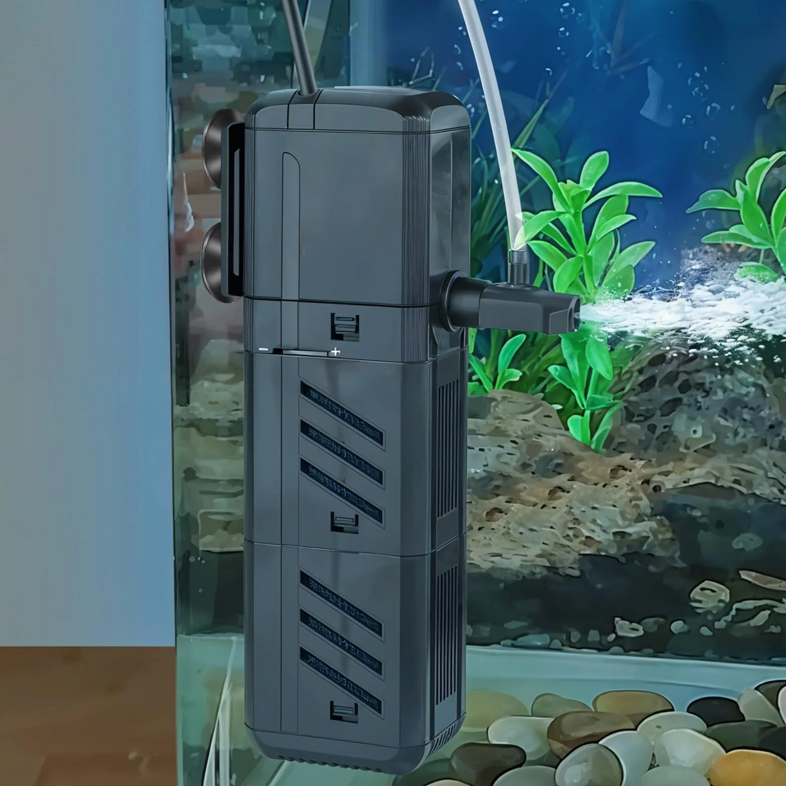 Lot de 12 ventouses en caoutchouc noir pour pompe d'aquarium, ventouses en verre pour tube de ligne aérienne, décoration d'aquarium