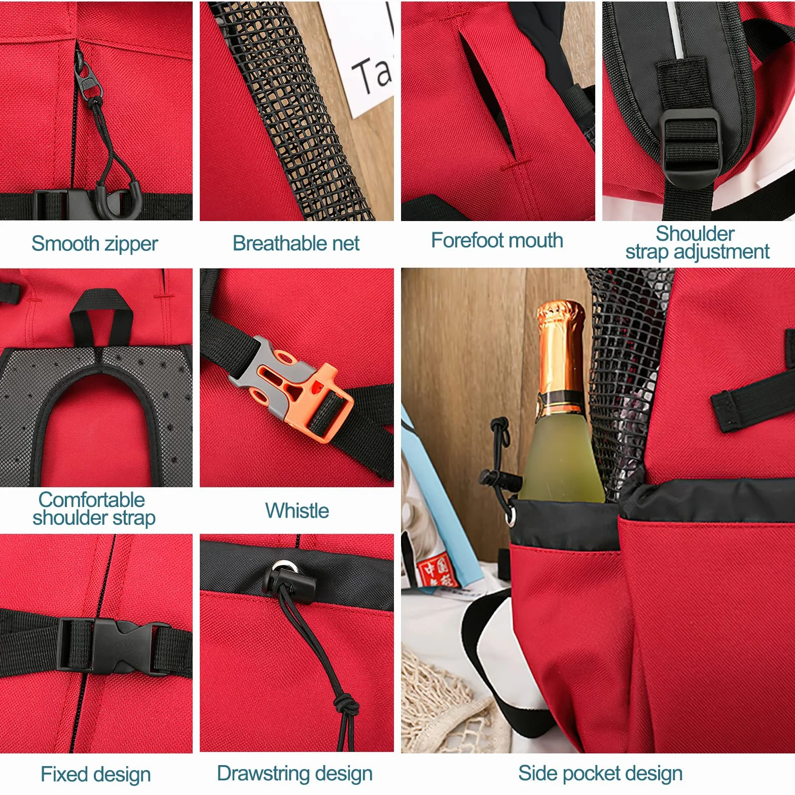 Galatée Sac à Dos Pour Chien, Portable Réglable et Ventilé, Pour Animal De Compagnie, Marcher En Escalade En Plein Air (XL, Le Noir)