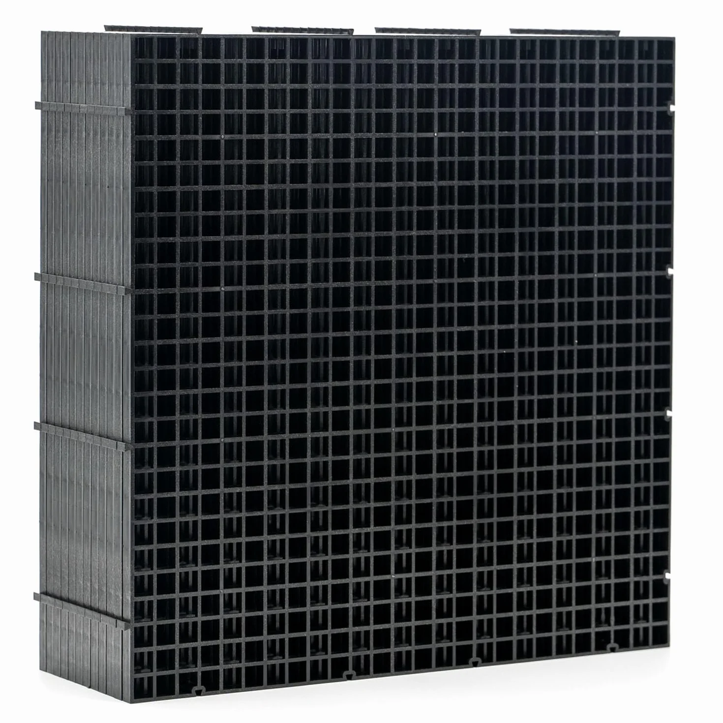 LINLAN 12 pièces Grilles en Plastique pour Aquarium 30 x 30 cm Séparateurs Filtration Protection Fond Noir