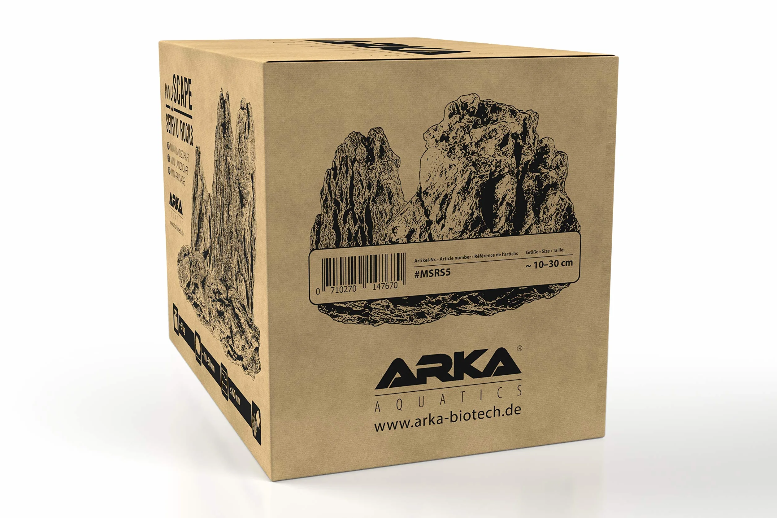 ARKA mySCAPE-Rocks Seiryu Pierres Naturelles d'aquascaping pour Aquariums d'Eau Douce et Terrariums
