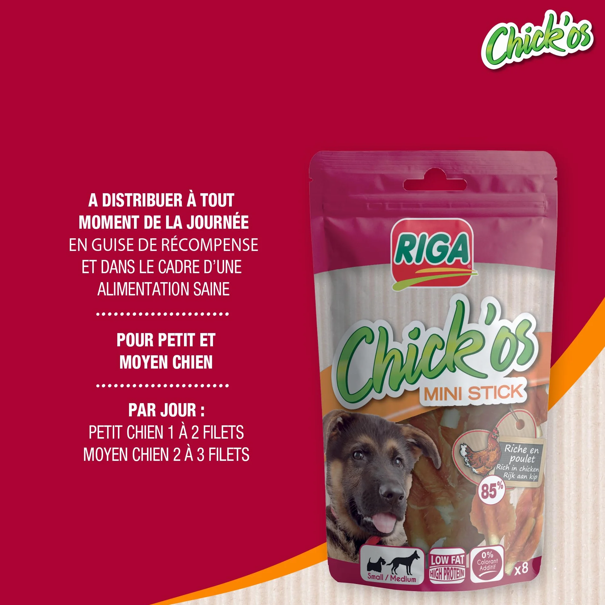 Jappy Filet de Poulet + Mini Stick Friandise Chien Riche En Poulet Protéines Collagène 65 g