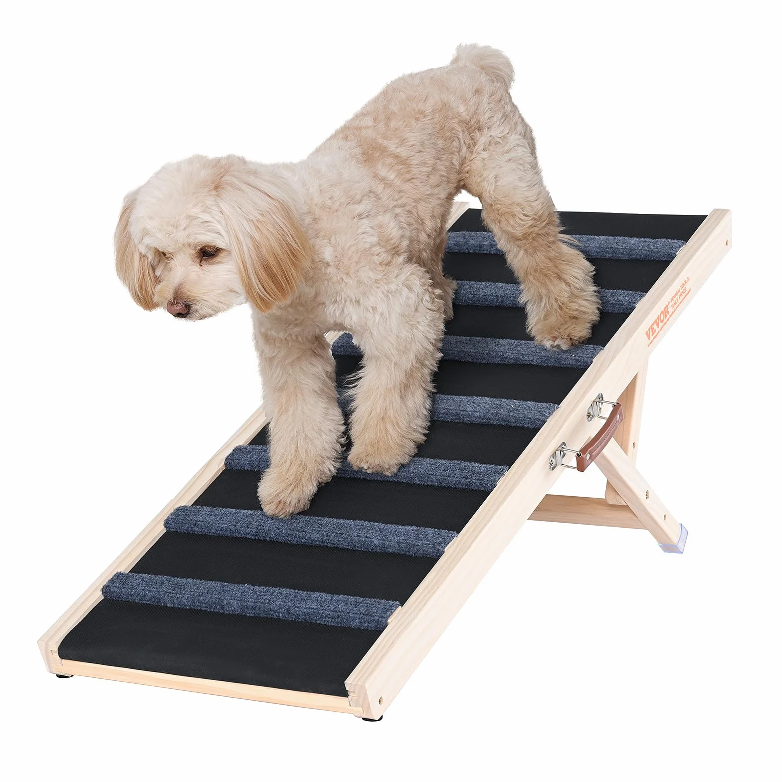 VEVOR Rampe pour Chien Longueur 1000 mm Rampe Pliable de Voiture Antidérapante pour Chiens de Petite ou Grande Taille Hauteur Réglable 38-56 cm Convient pour Lit, Canapé, Sofa, Intérieur, Extérieur
