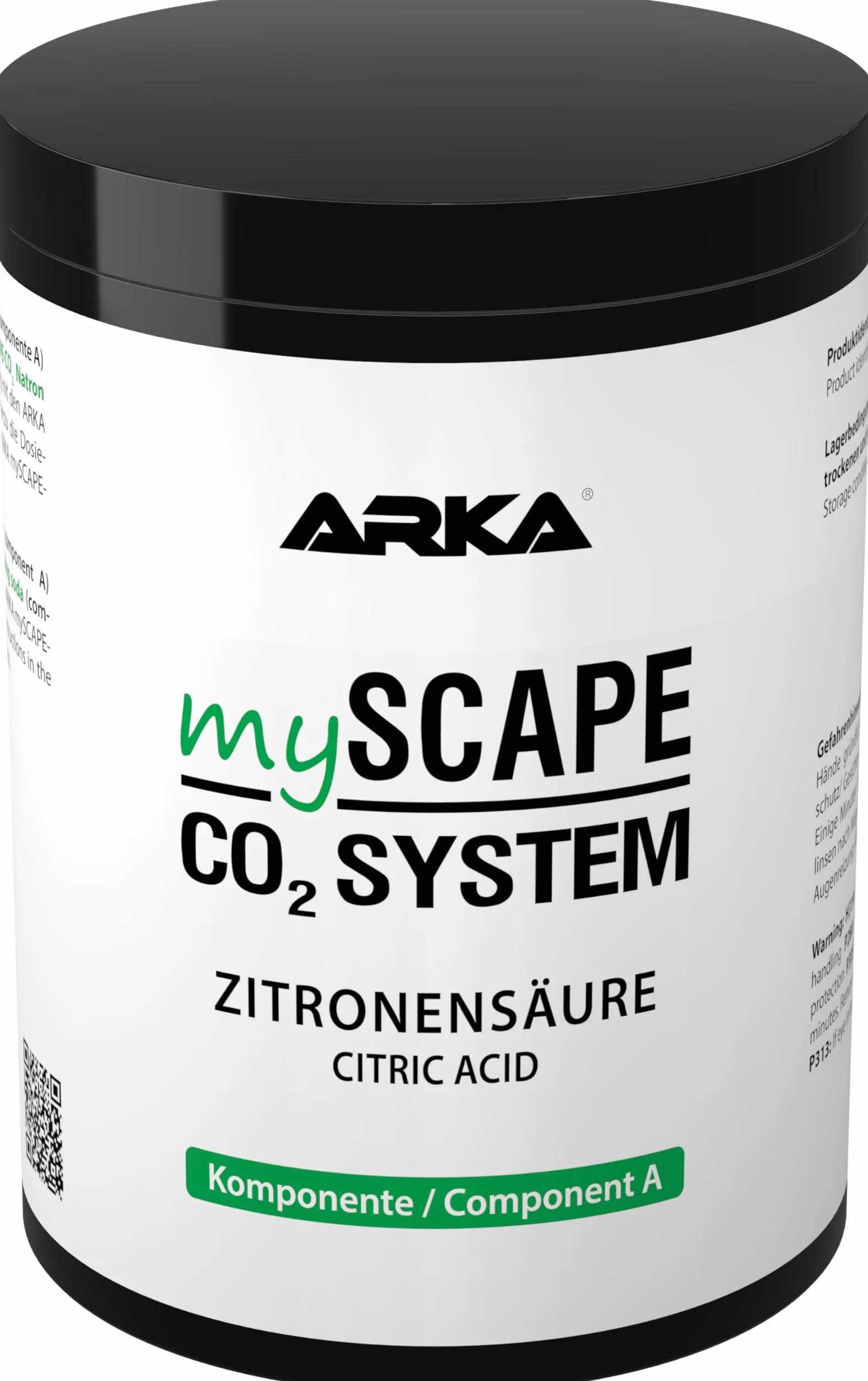 ARKA Recharge CO2 Aquarium mySCAPE-CO2 Refiller 2×600 g Acide citrique Bicarbonate Engrais CO2 Diffusion Stable
