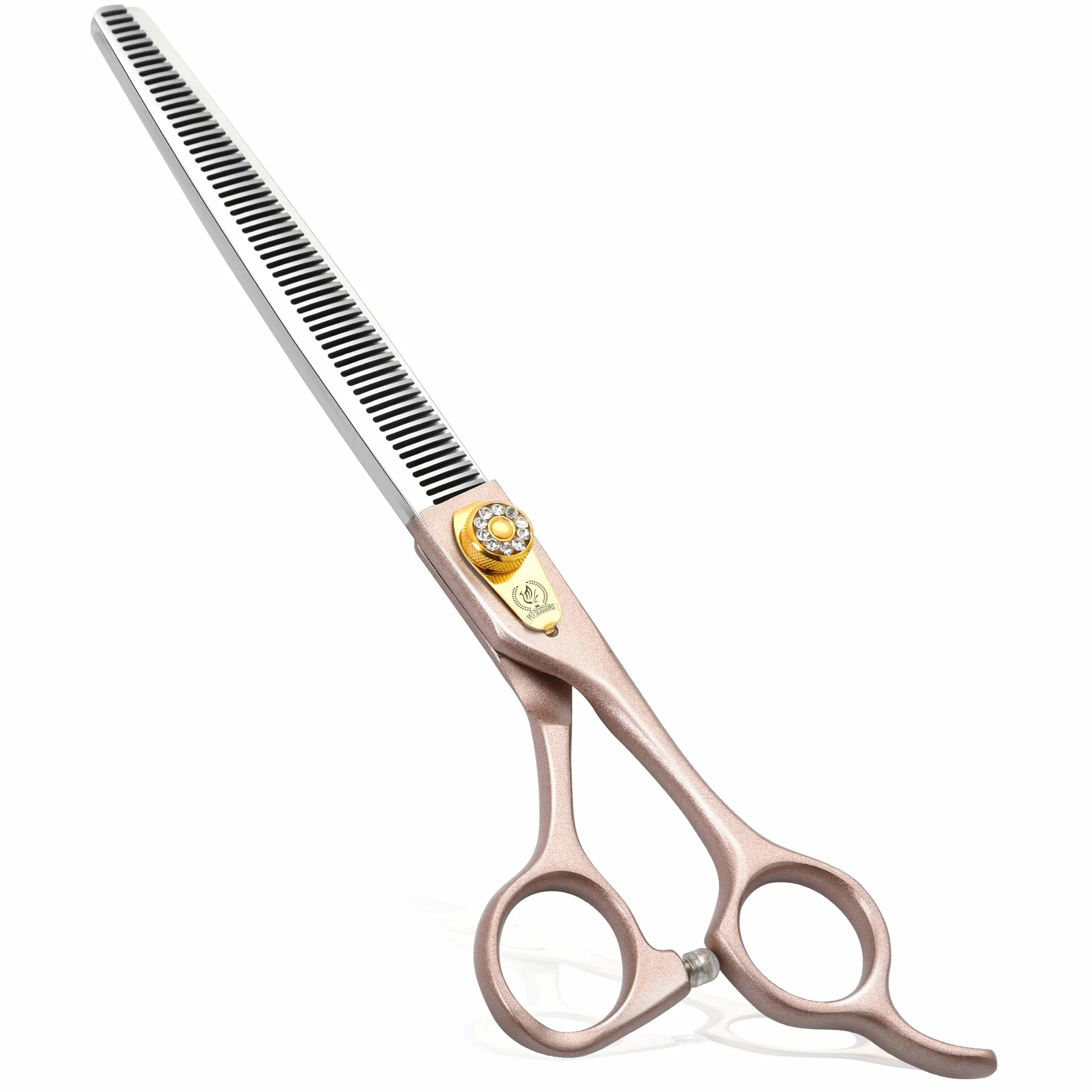 Ciseaux à effiler professionnels pour chien et chat - 19,2 cm - Ciseaux de toilettage pour animaux domestiques - 440C - Ciseaux à effiler pour chiens - 50/56 dents