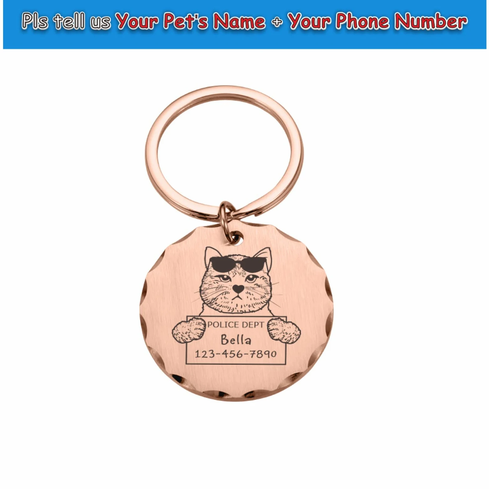 Étiquette D'identification De Chien Étiquettes Pour Animaux De Compagnie Gravées Personnalisées Étiquettes Personnalisées Pendentif Anti-perte Plaque Signalétique Pour Accessoire De Collier