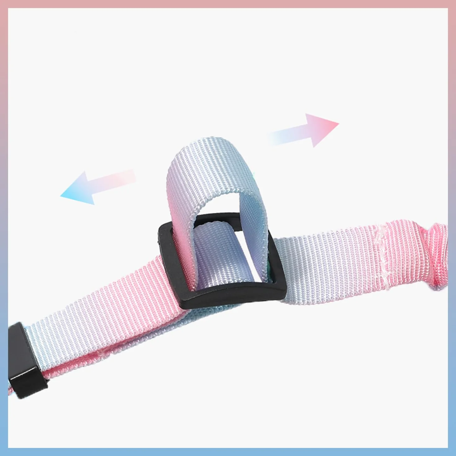 Réglable Ceinture Securite Chien Voiture - 1 Pièce, Bleu Rose Dégradé, Elastique Attache Chiens Voitures, Adaptée à Tous Les Types d'animaux et de Modèles de Véhicules