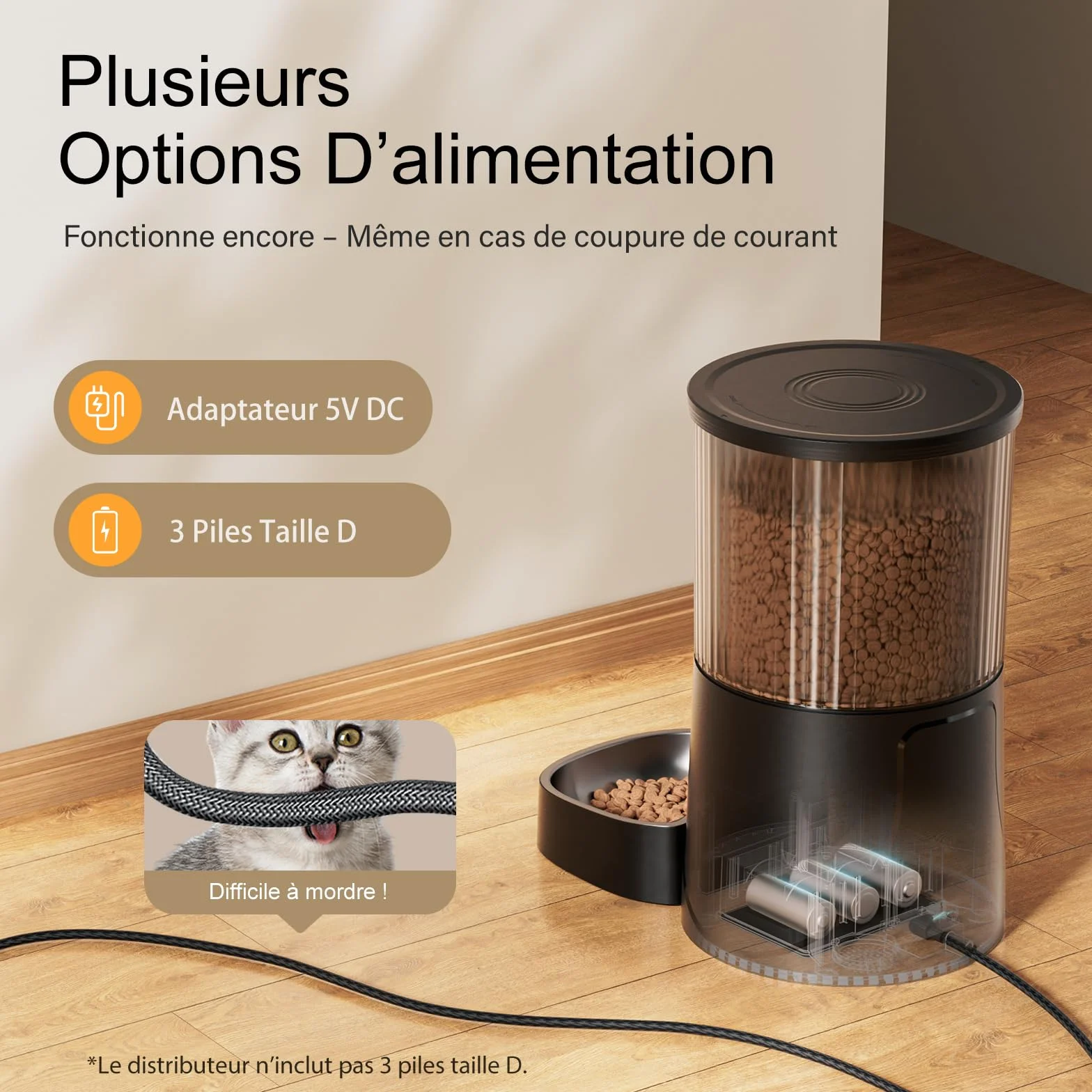 IMIPAW Distributeur Croquettes Chat Automatique WiFi 5G 2.4G Contrôle App 10 Repas par Jour 4L Mangeoire Nourriture Sèche