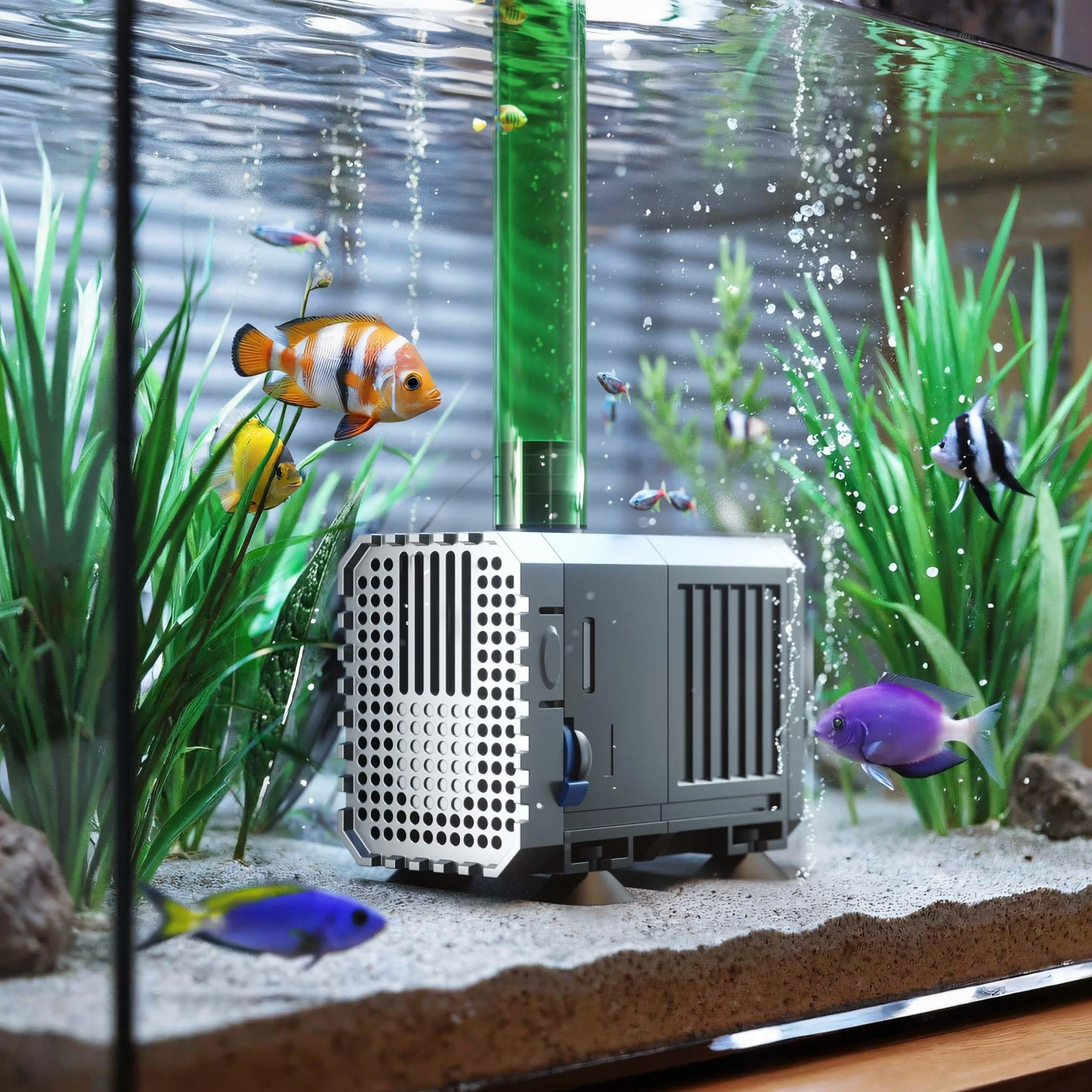 SunSun CHJ-500 Eco Pompe à eau 500l/h 7W Aquarium Débit réglable Eau douce Eau salée