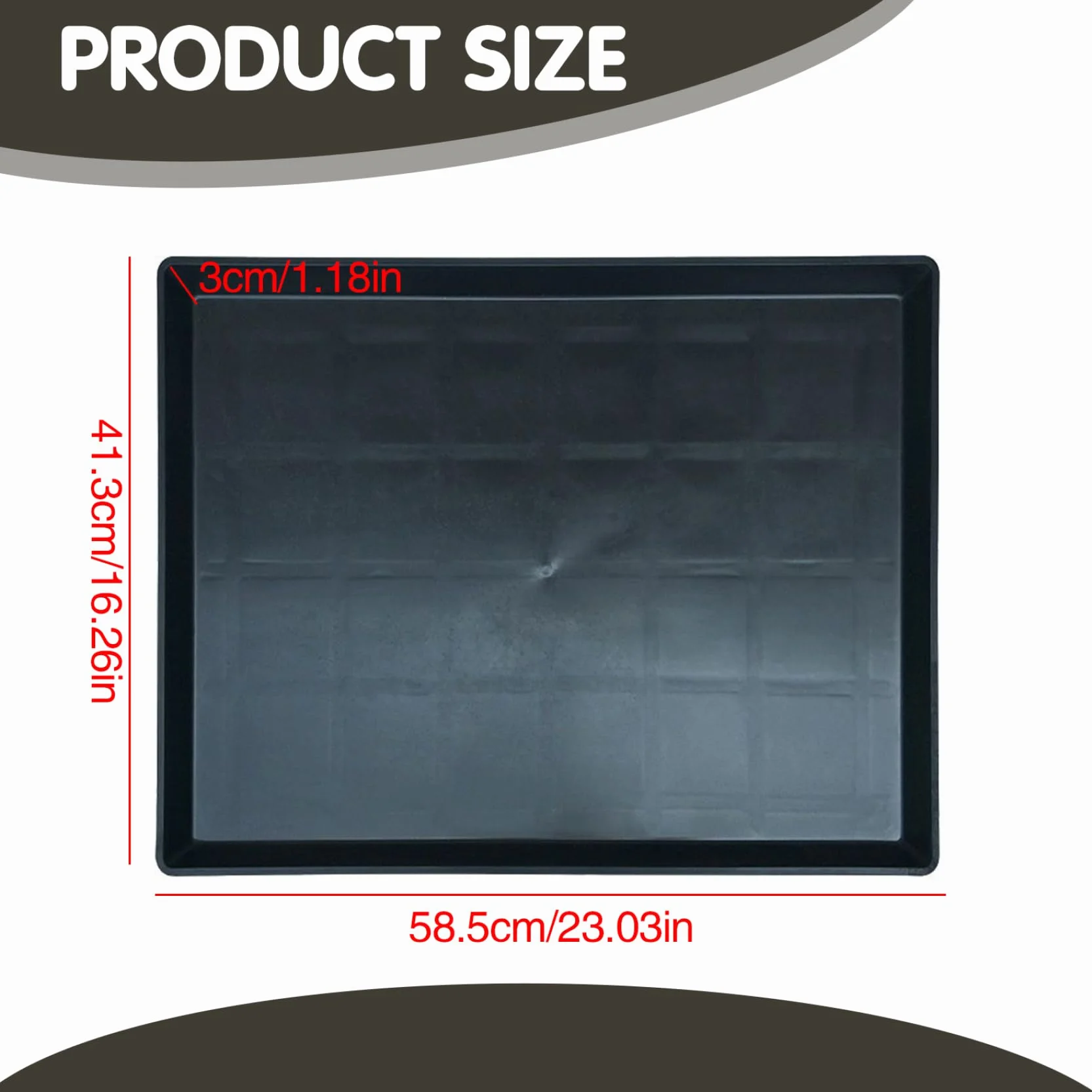 Plateau de Caisse pour Chien Plastique 23.03 x 16.26 x 1.18 Pouces