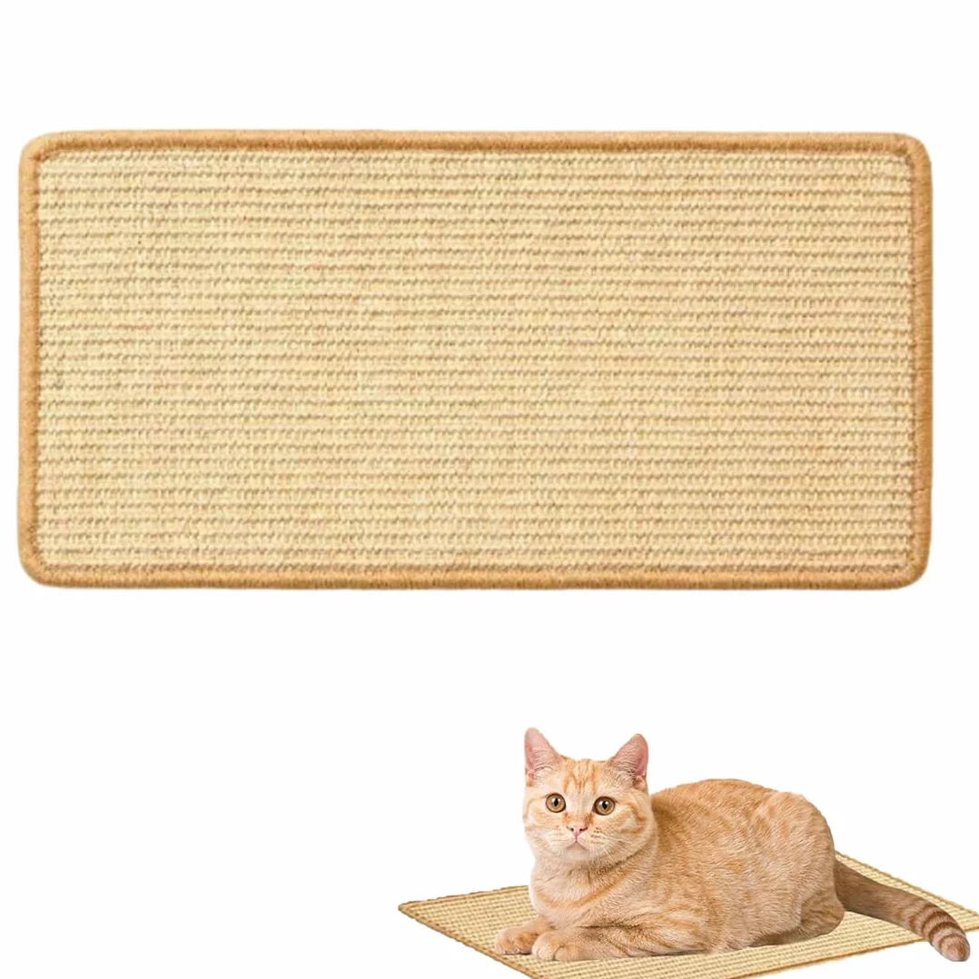 Tapis à griffer en sisal pour lapins et chats, soin naturel des pattes et des dents, tapis de grattage en chanvre
