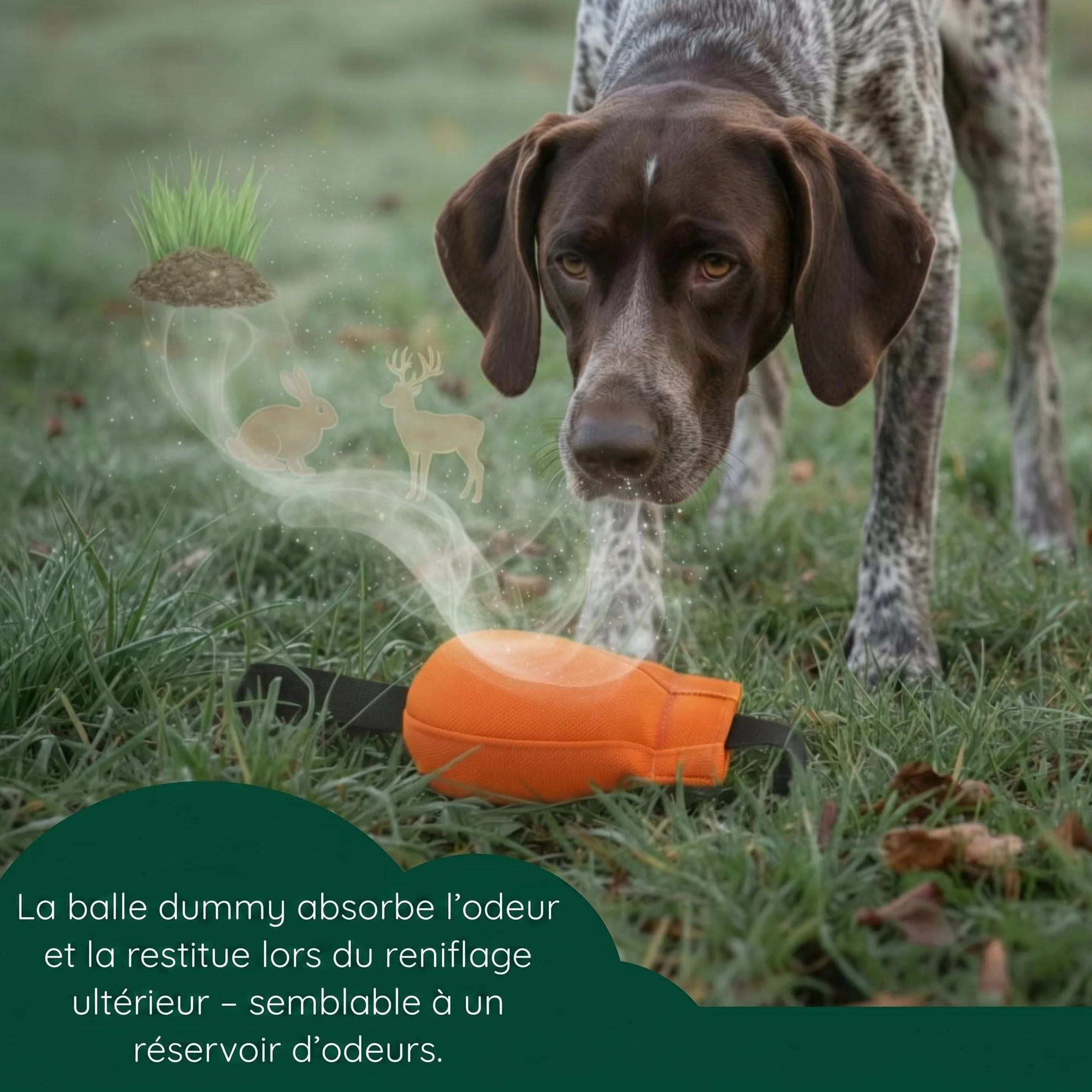 Romneys Dummy Ball SpeedUp 150 g Avec ruban extra long Orange