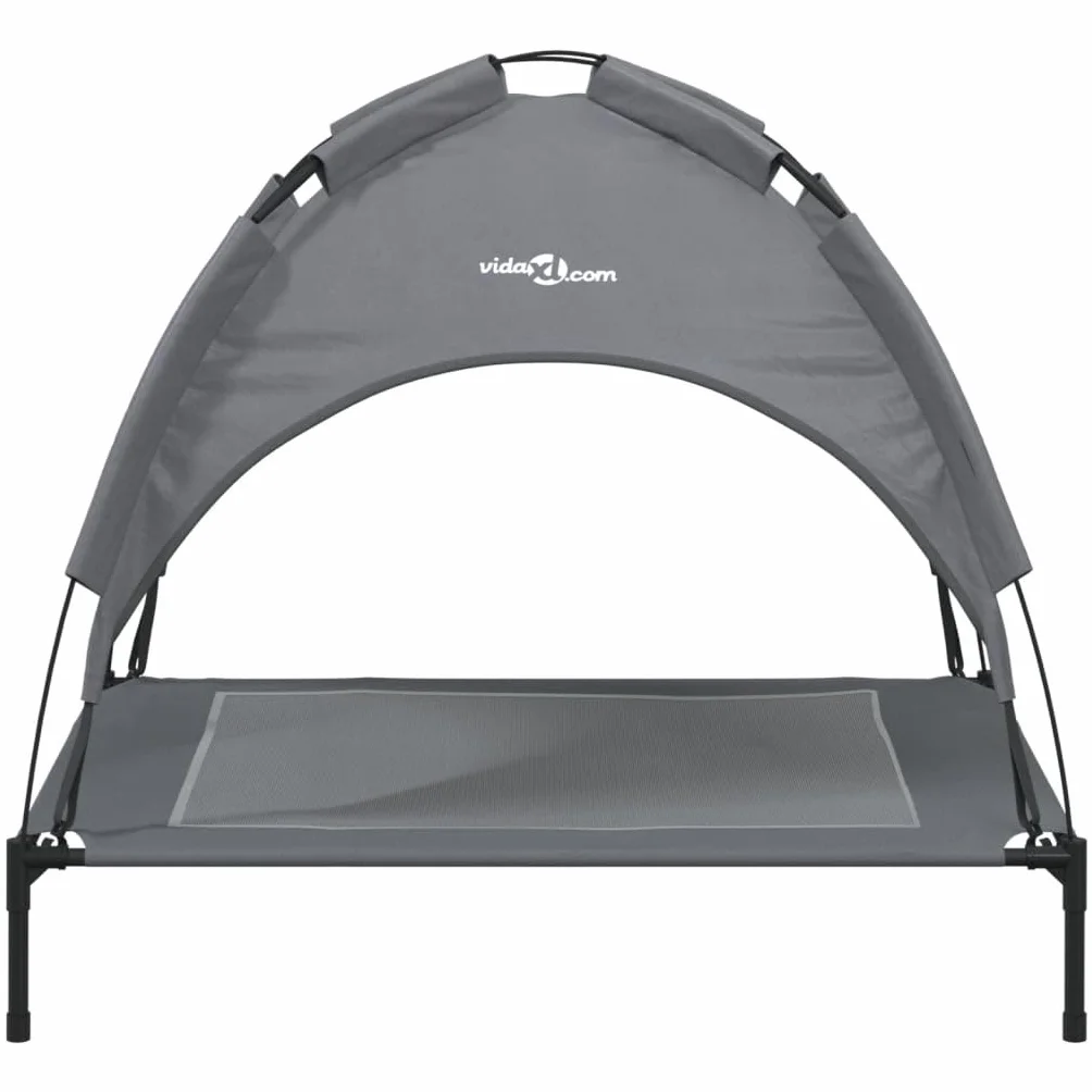 Lit pour Chien avec auvent Anthracite Tissu Oxford et Acier Articles pour Animaux de Compagnie Anthracite,172598