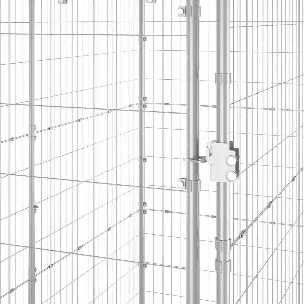 VidaXL Enclos Extérieur Acier Galvanisé 110x220x180 cm