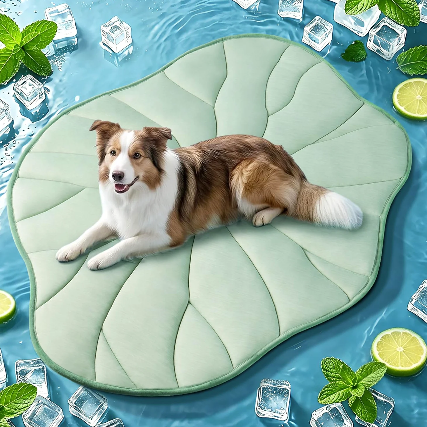 BG-BABYGO Tapis de refroidissement pour chien - 121,9 x 71,1 cm - Réversible - Auto-rafraîchissant pour grands chiens - Lavable - Arc-Chill - Tapis de refroidissement d'été pour animaux domestiques