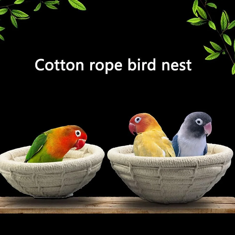 Cage à Oiseaux Nid Tissé Main pour Perruche Pinson Canari