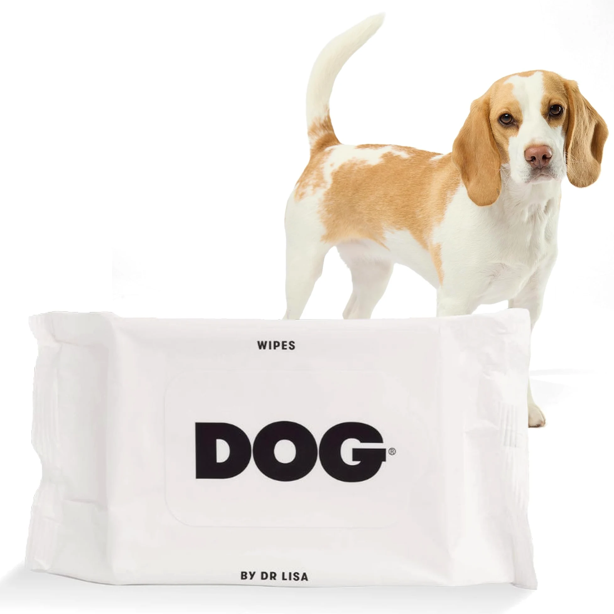 DOG by Dr Lisa - Lingettes de voyage pour chiens - À base de plantes - Lingettes de bain naturelles pour chiens - Fabriquées à partir de bambou 100 % compostable - Créées par des vétérinaires